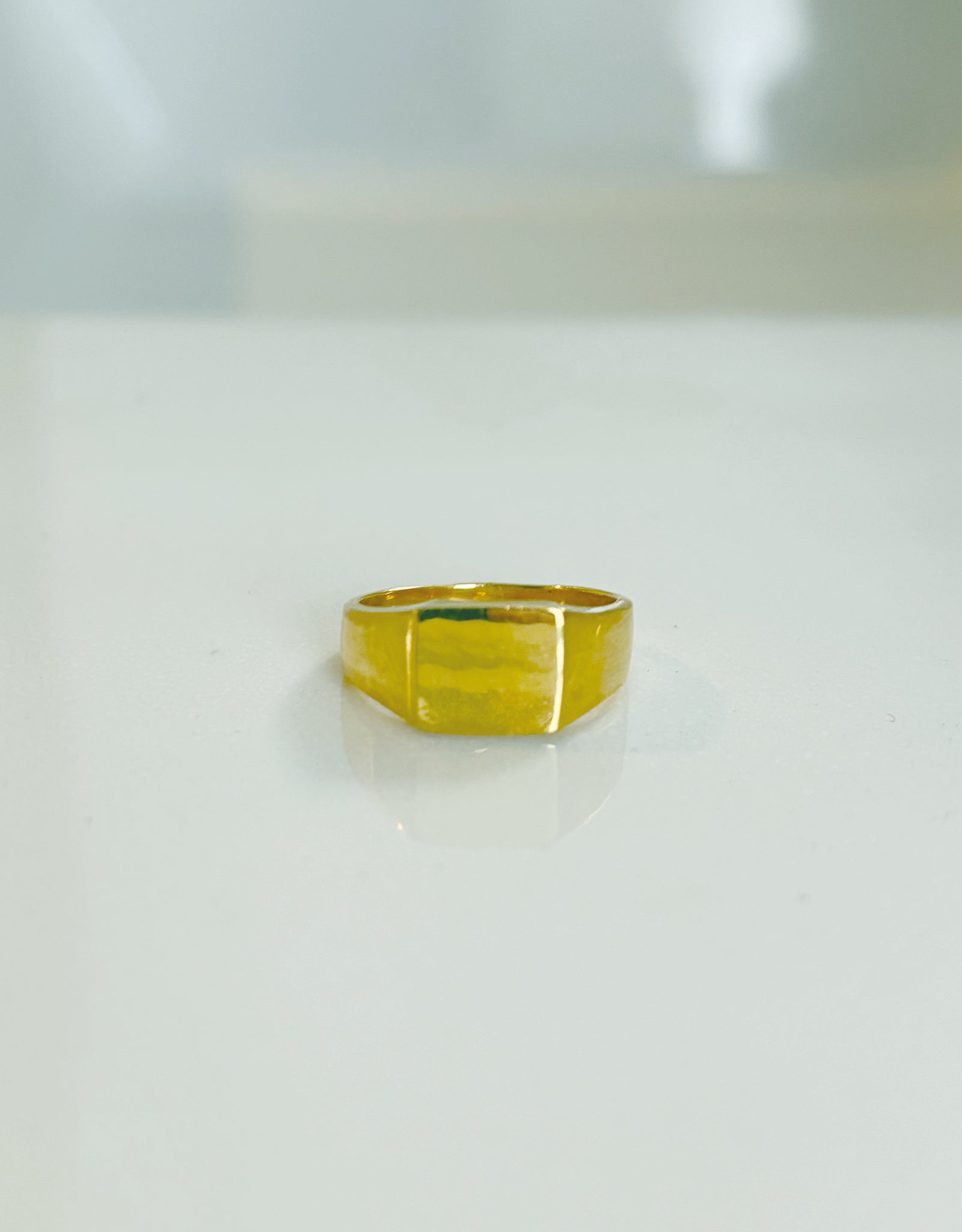 【gold】signet ring / square