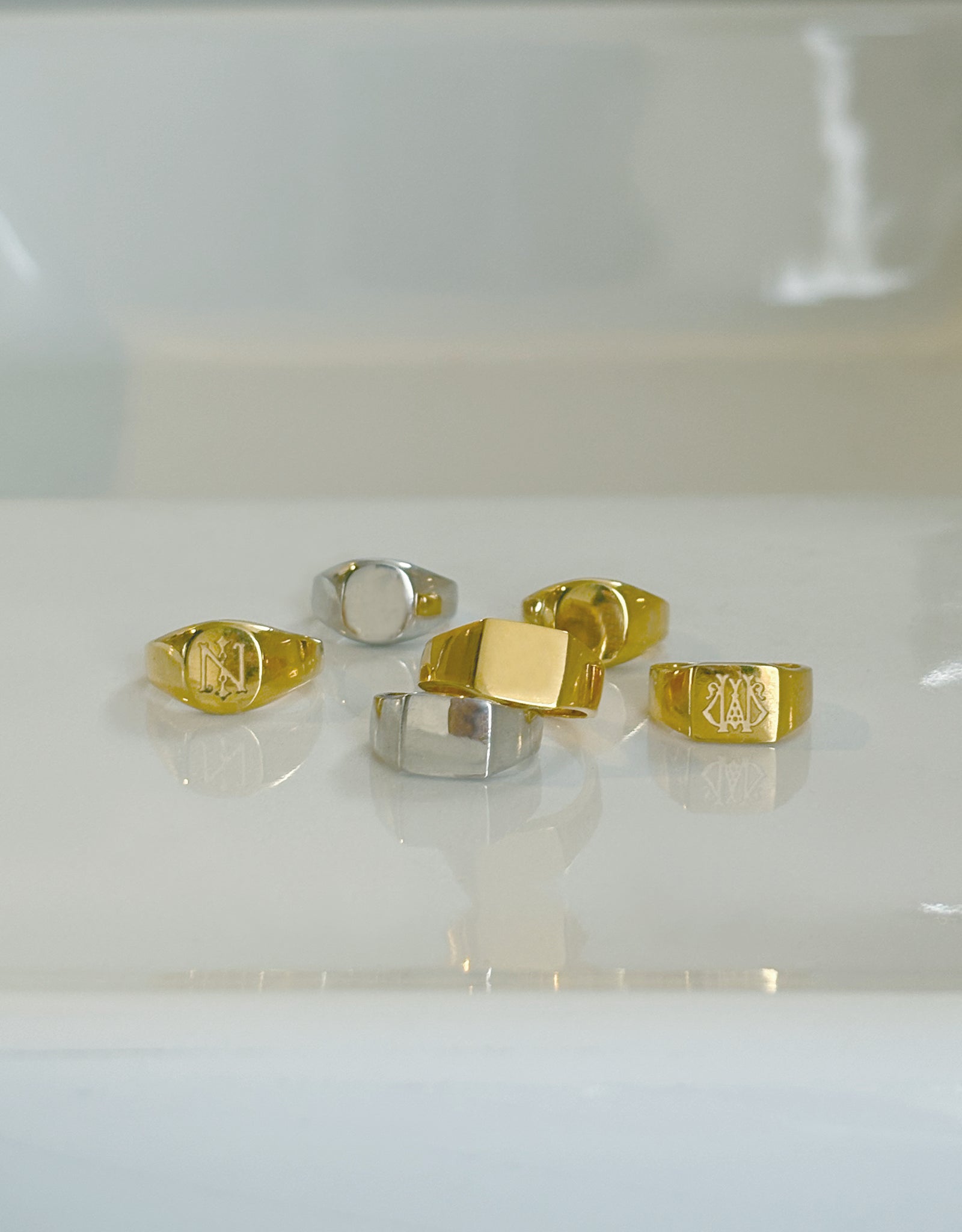 【silver】signet ring / oval