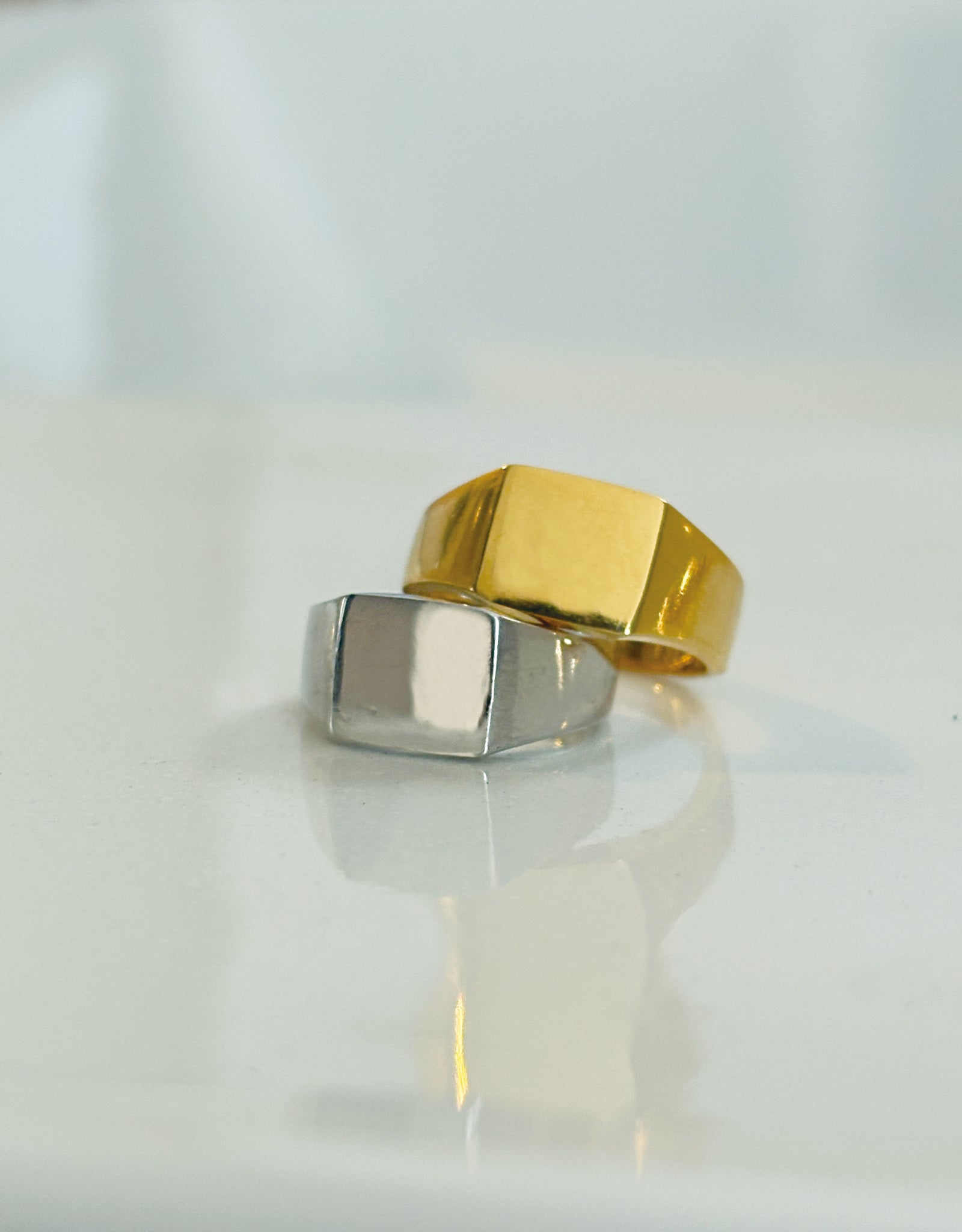 【silver】signet ring -Engraving- / square