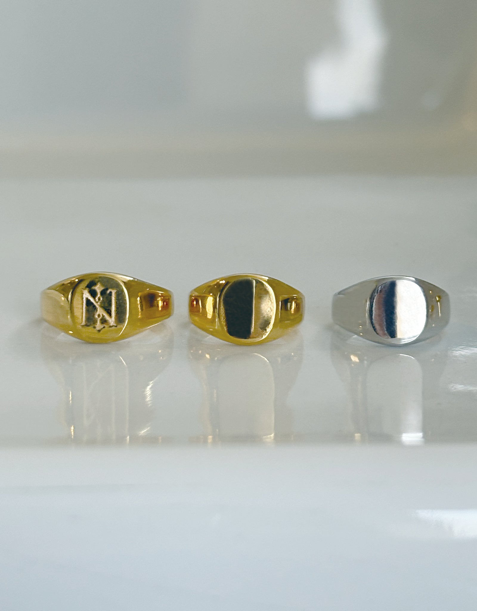 【gold】signet ring -Engraving- / oval