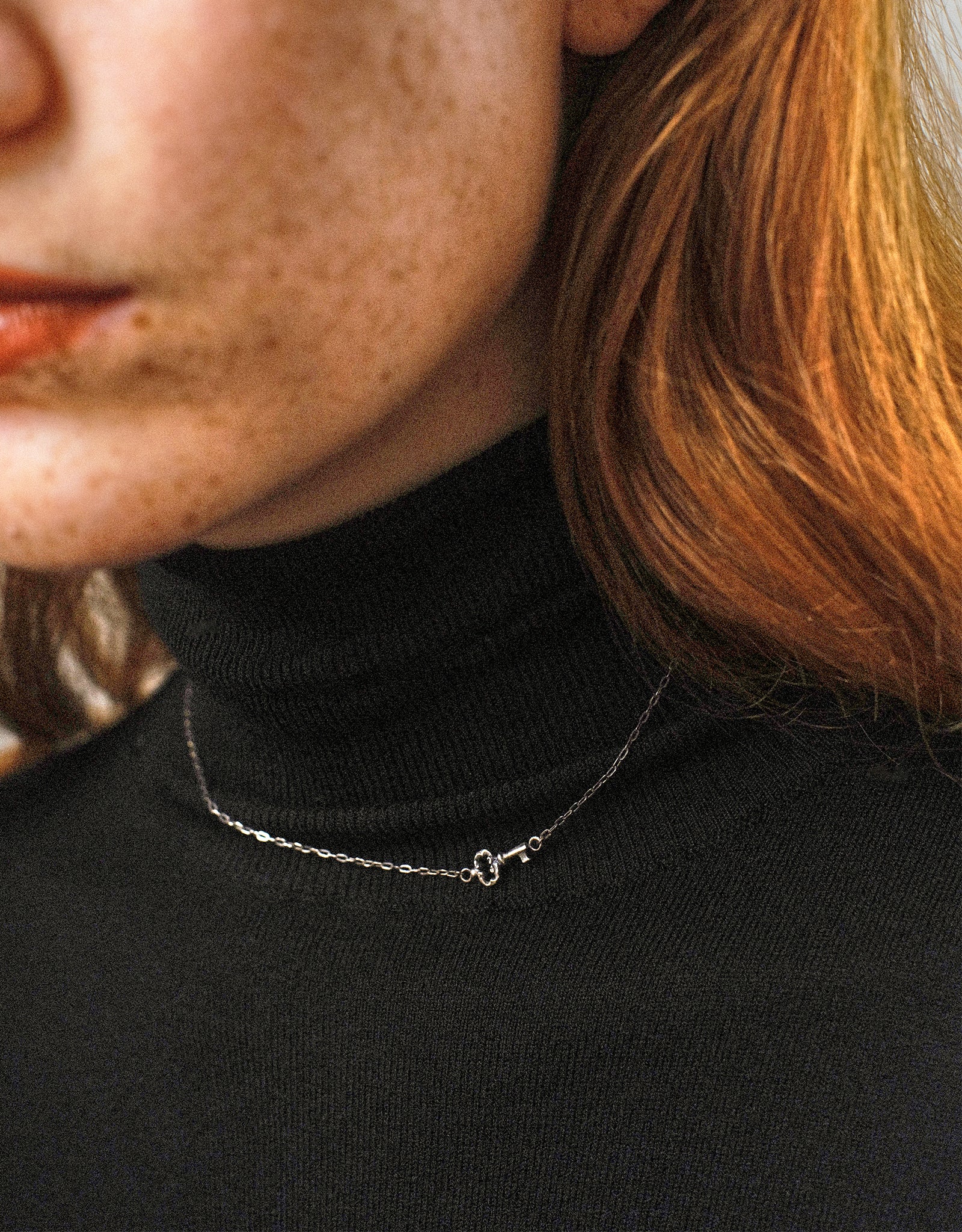 【silver】key to my heart necklace