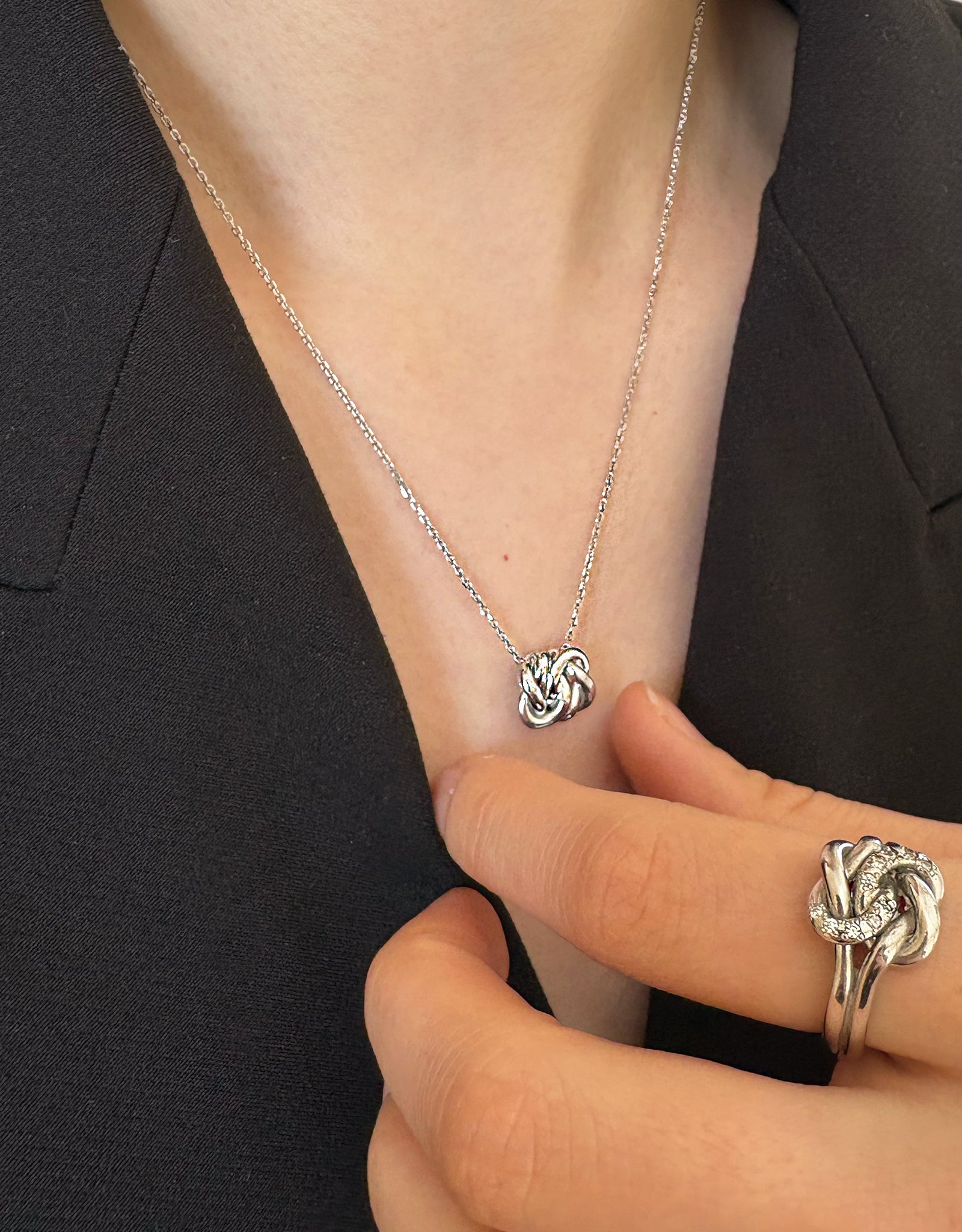 【silver】knot ring / zirconia