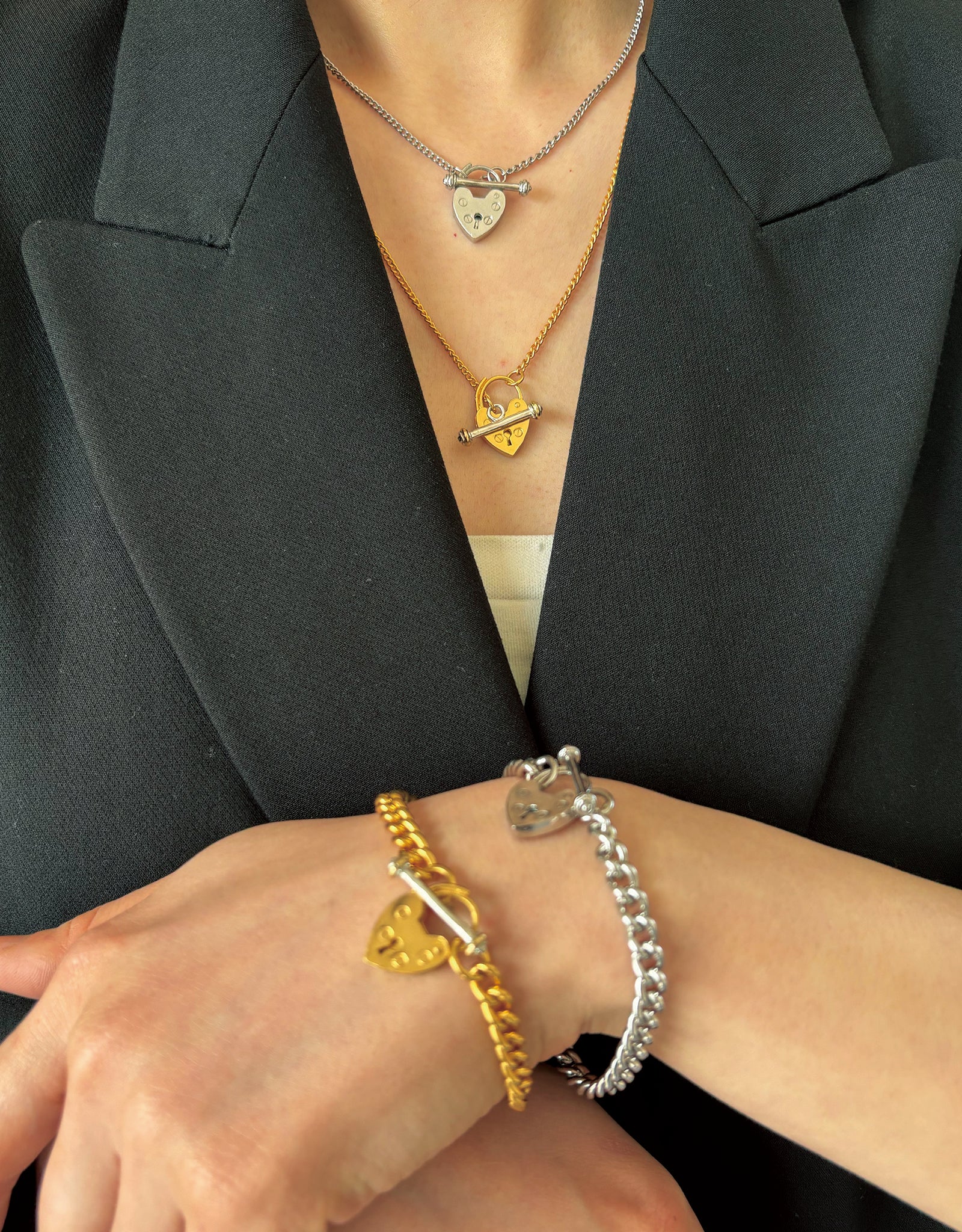 【silver】lock my heart bracelet