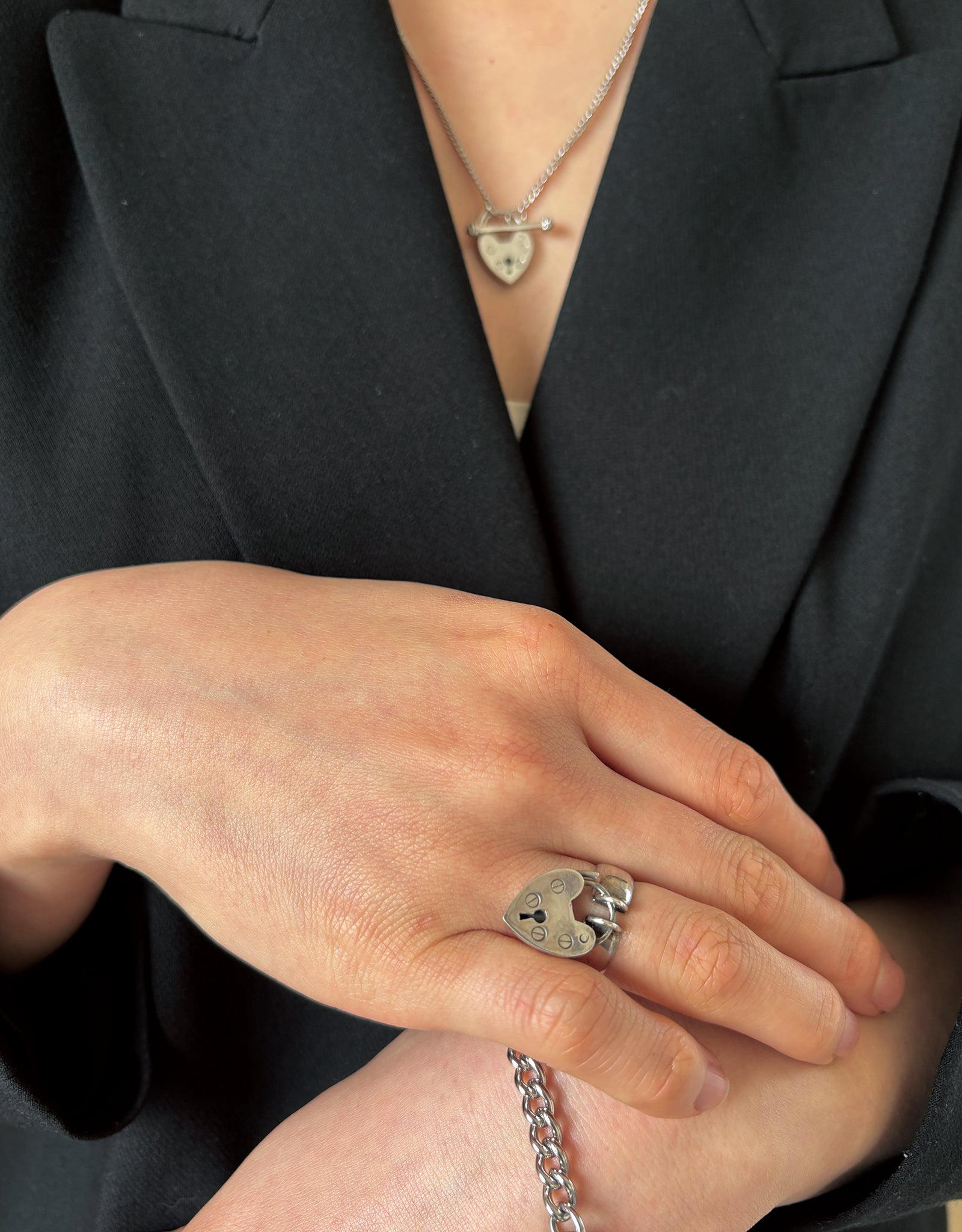 【silver】lock my heart necklace