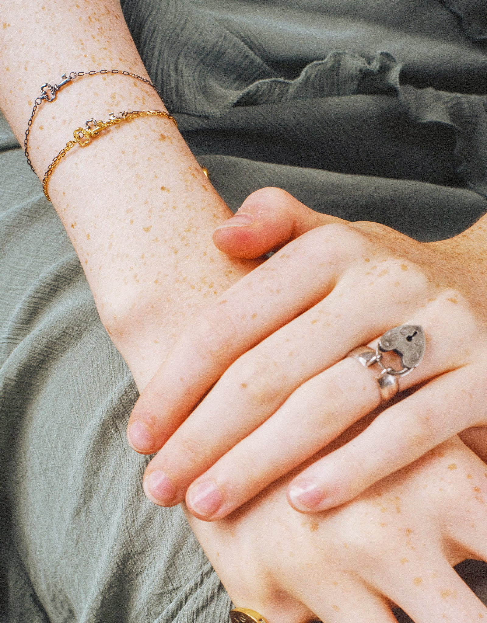 【gold】key to my heart bracelet