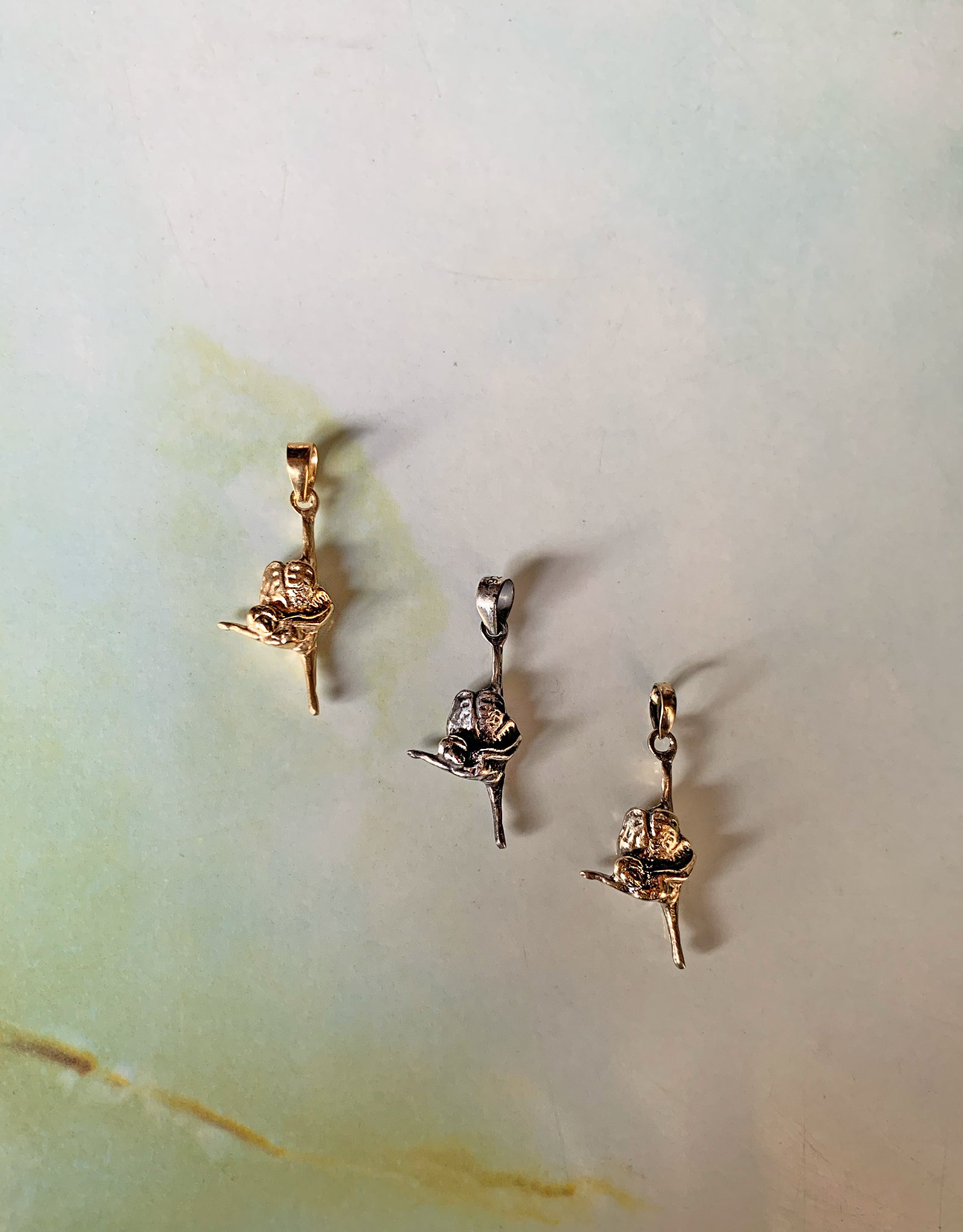 【silver】charm necklace / ballerina