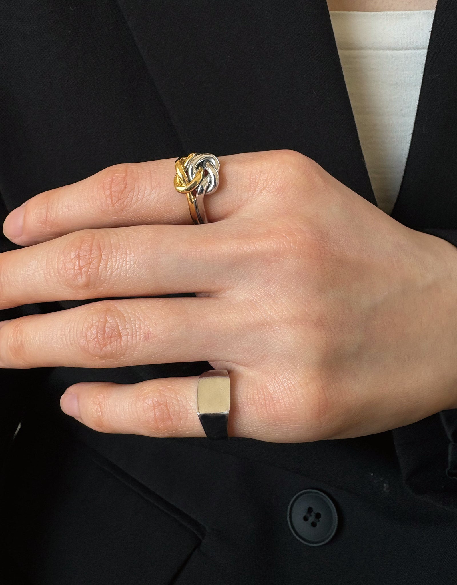 【silver】signet ring -Engraving- / square