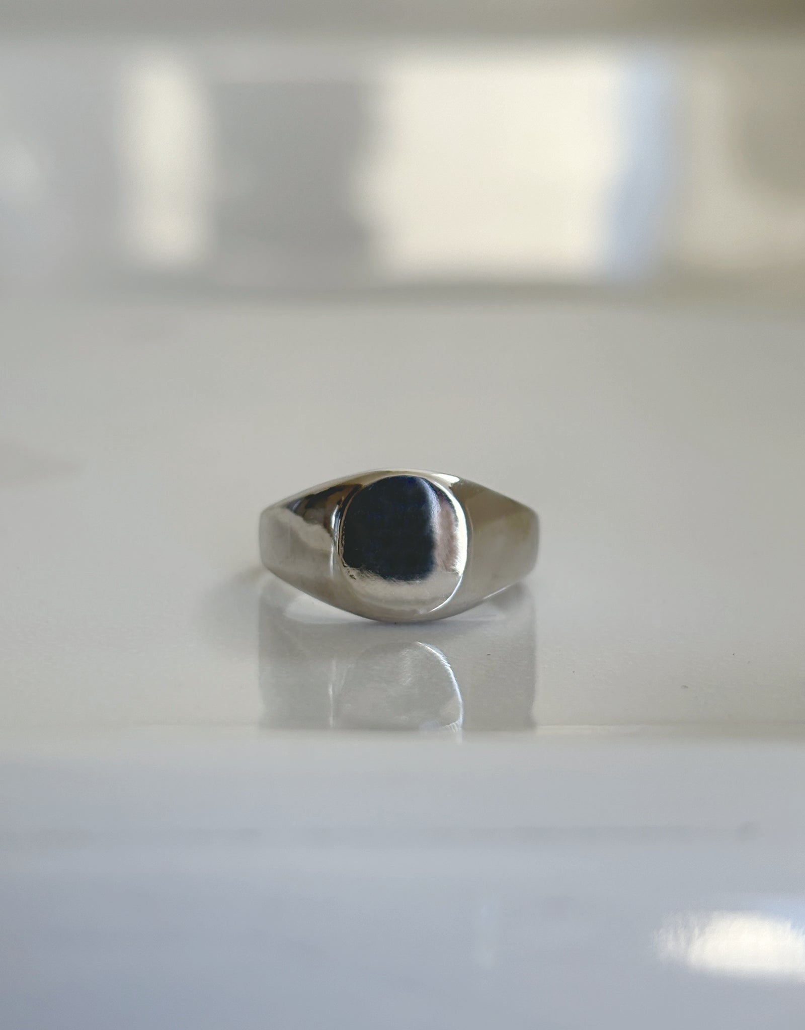 【silver】signet ring / oval