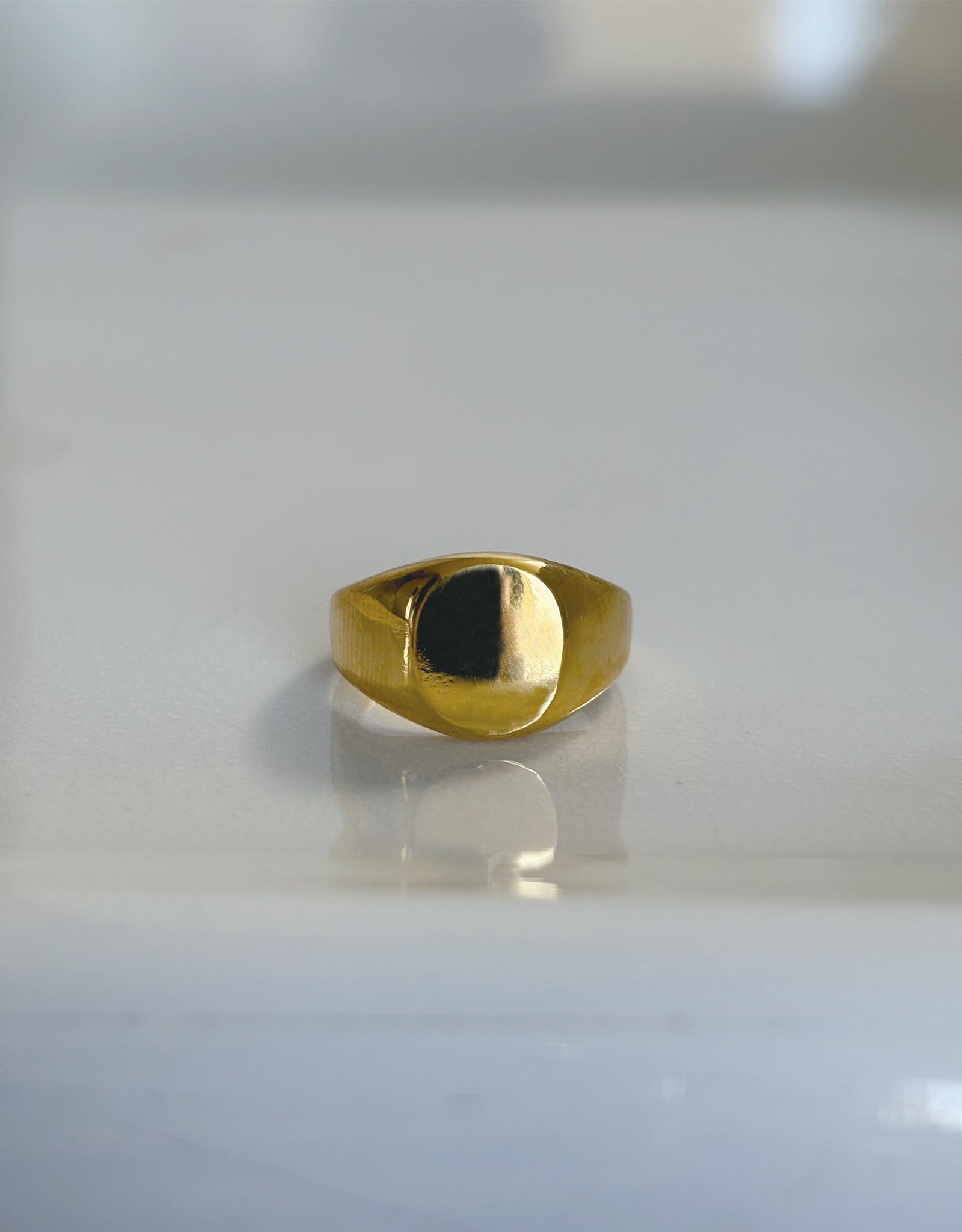 【gold】signet ring / oval