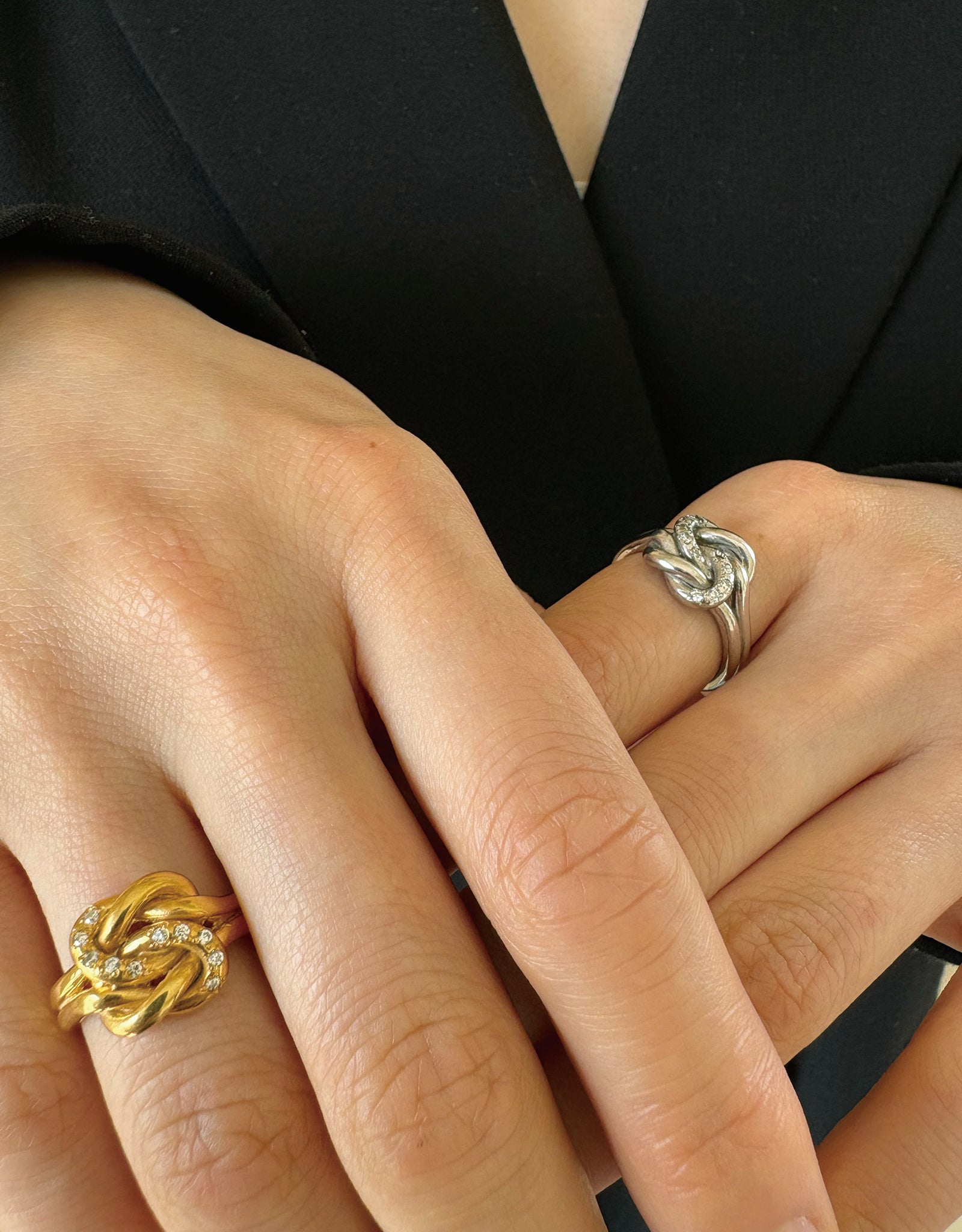 【gold】knot ring / zirconia