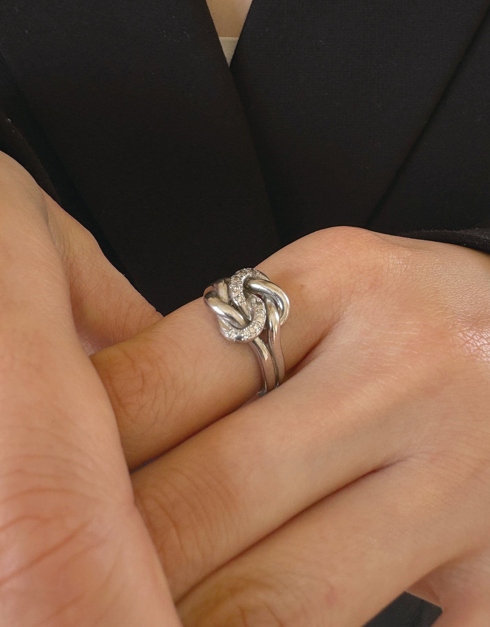 【silver】knot ring / zirconia