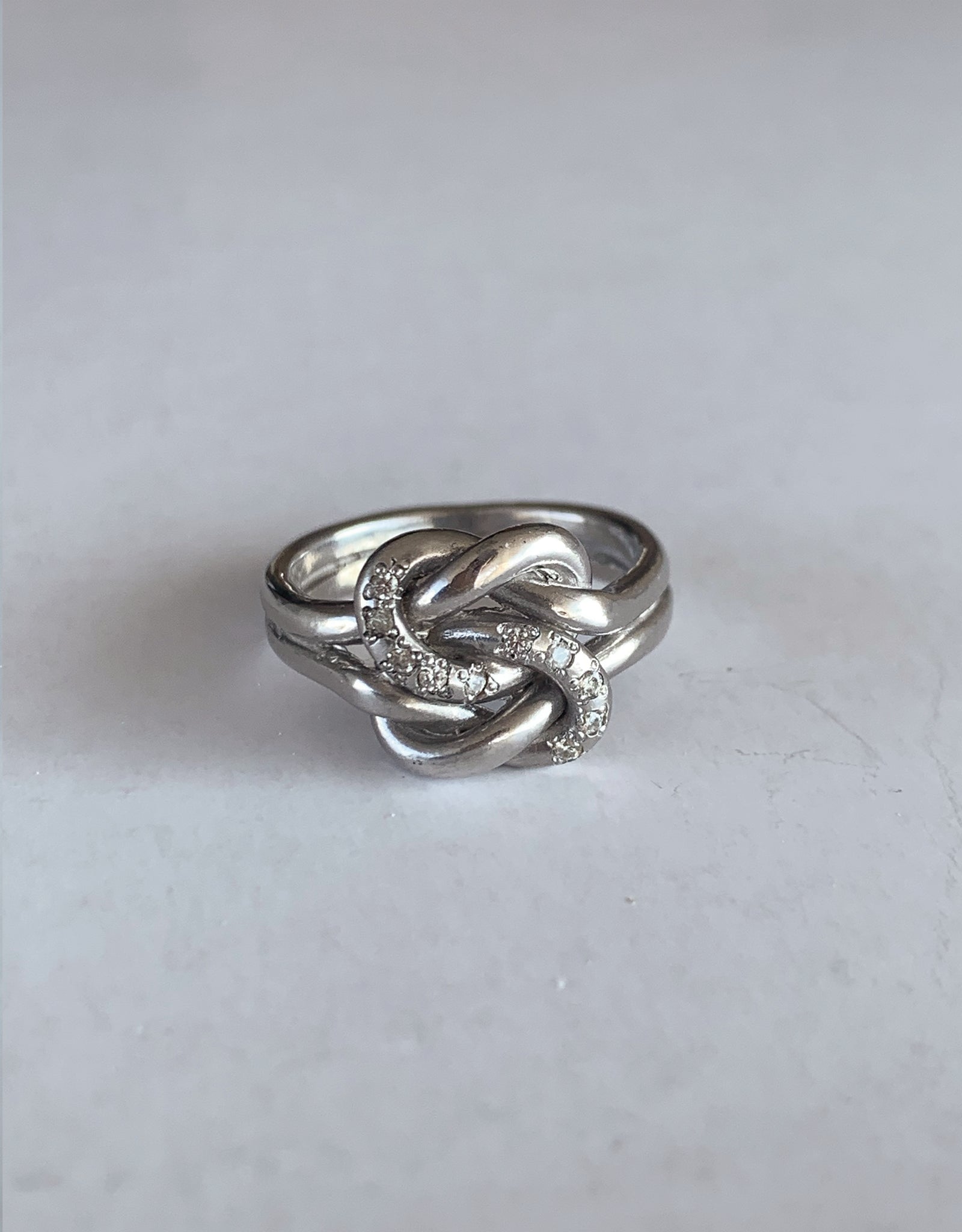 【silver】knot ring / zirconia
