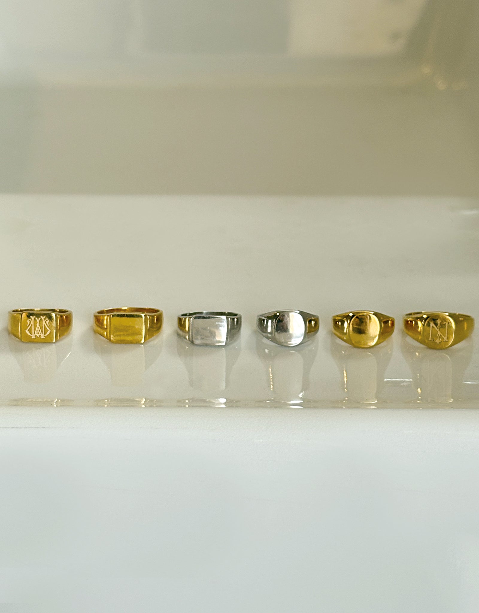 【silver】signet ring / square