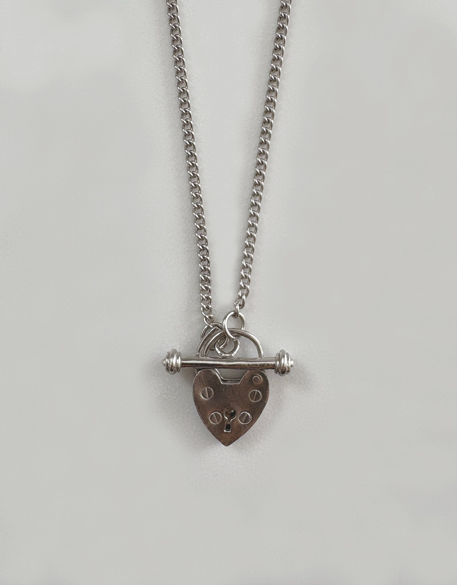 【silver】lock my heart necklace