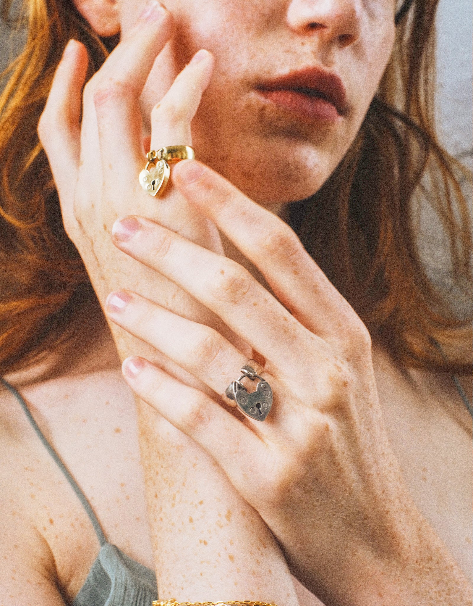 【gold】lock my heart ring