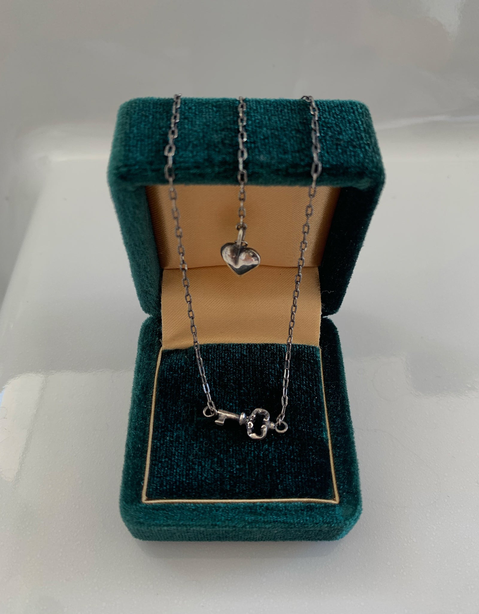【silver】key to my heart necklace