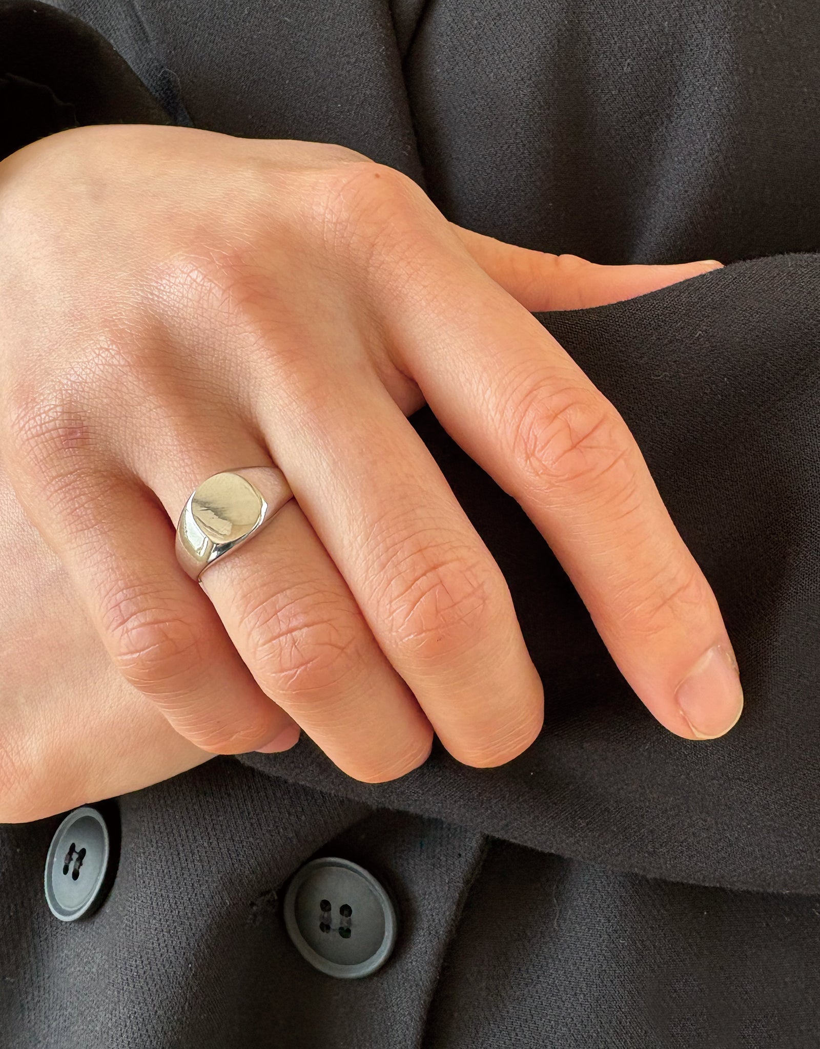 【silver】signet ring / oval