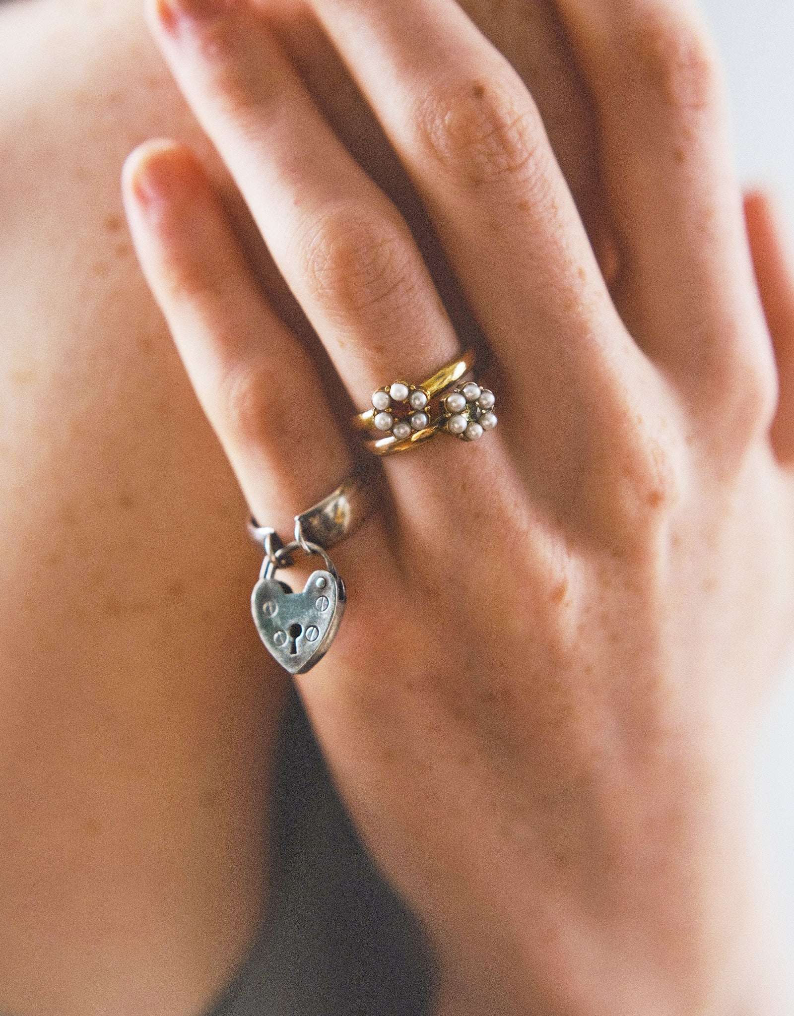 【silver】lock my heart ring