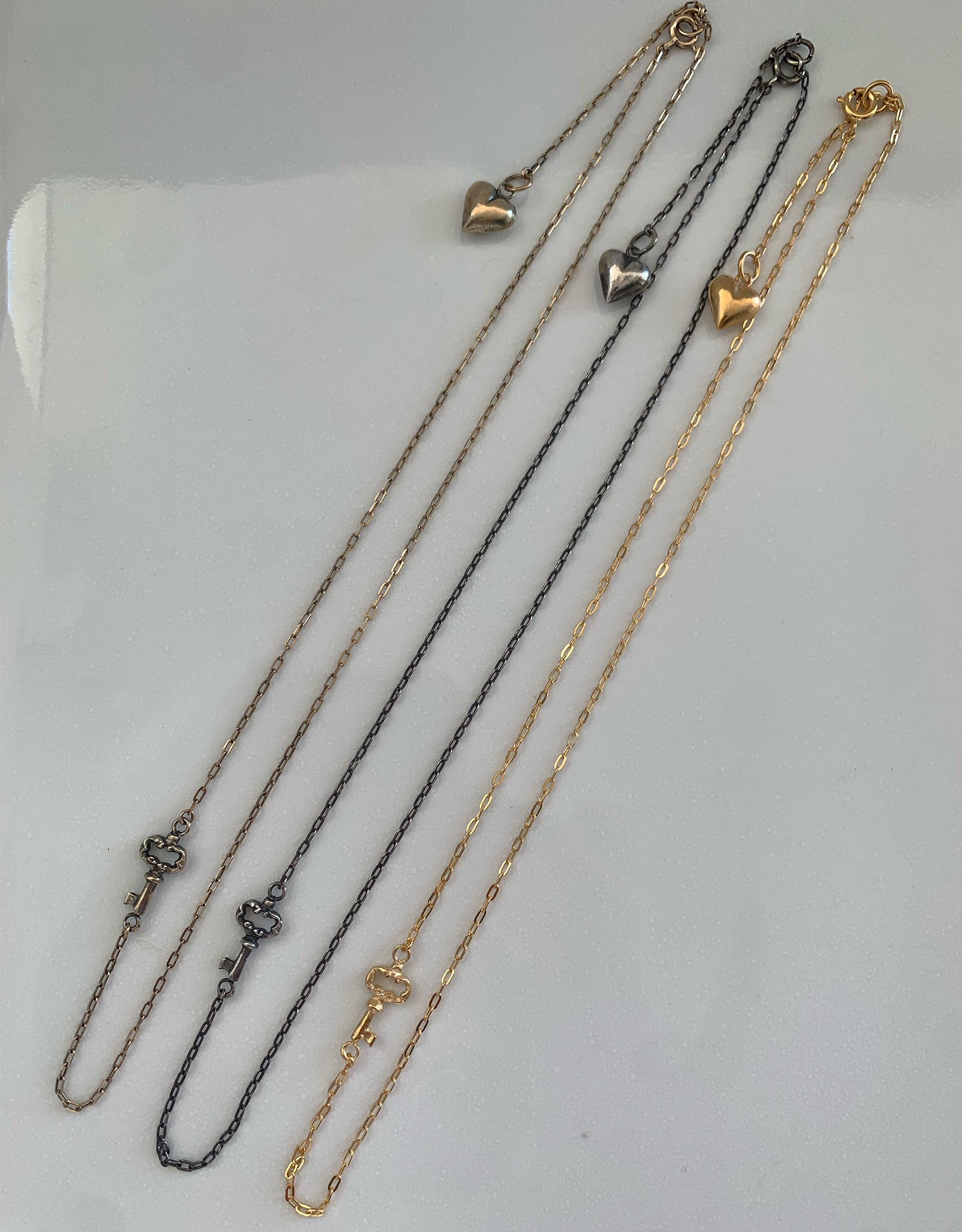 【silver】key to my heart necklace
