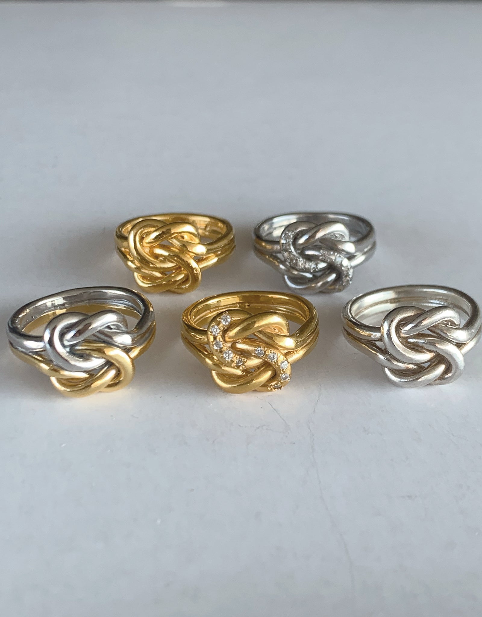 【silver】knot ring / zirconia