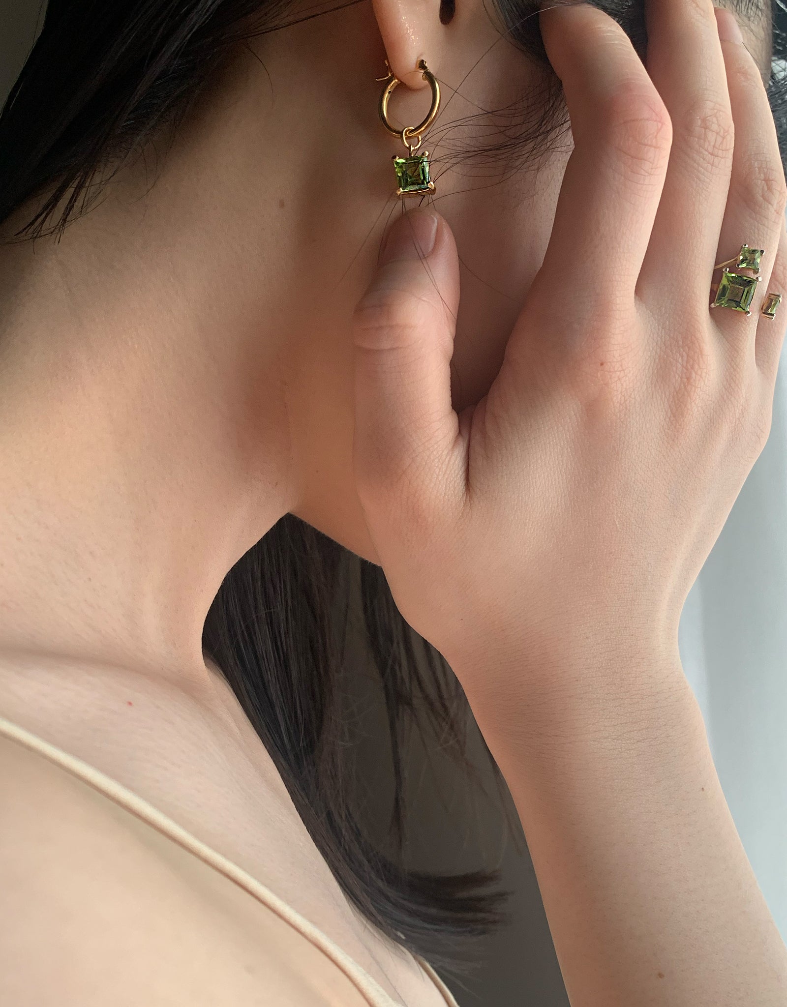 【colored stone】pierce/hoop