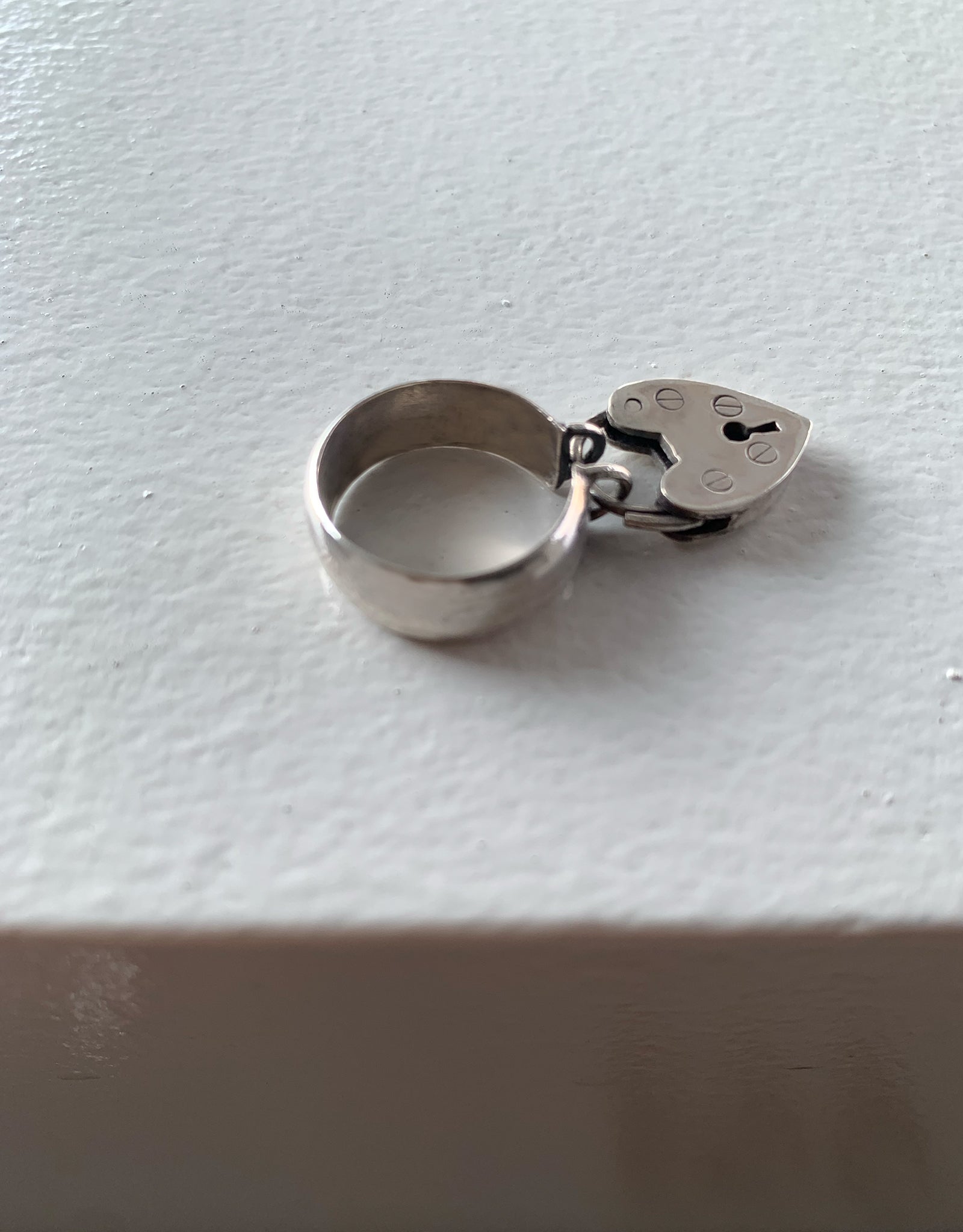 【silver】lock my heart ring