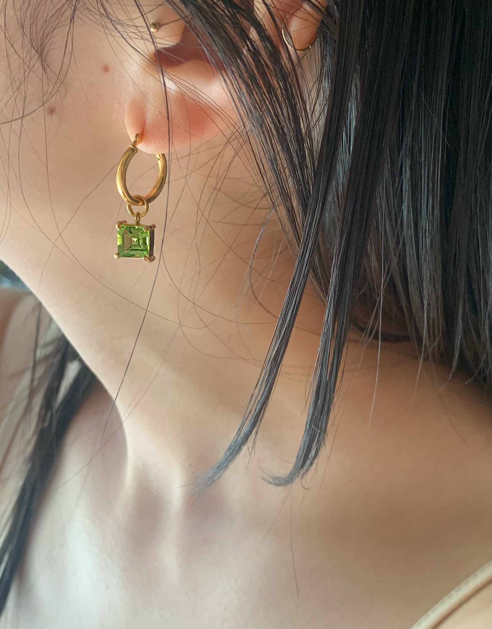 【colored stone】pierce/hoop