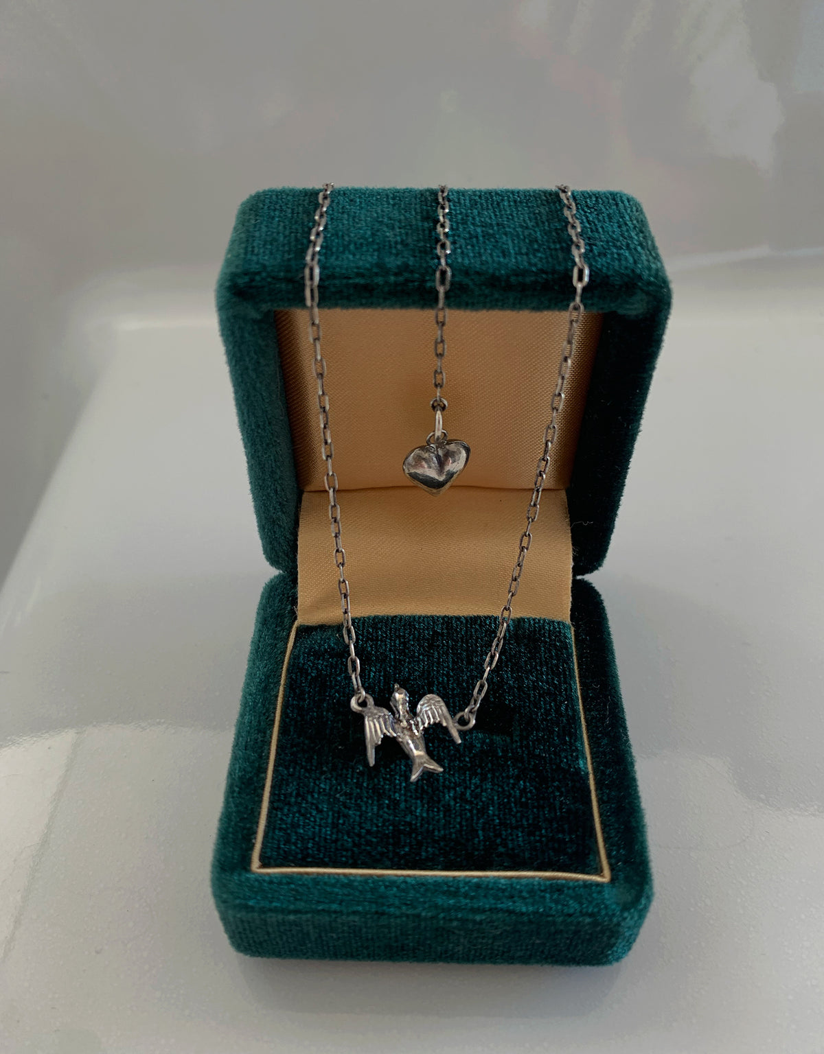 silver】swallow necklace｜PARCA -ロマンティックなvintageムード漂う 