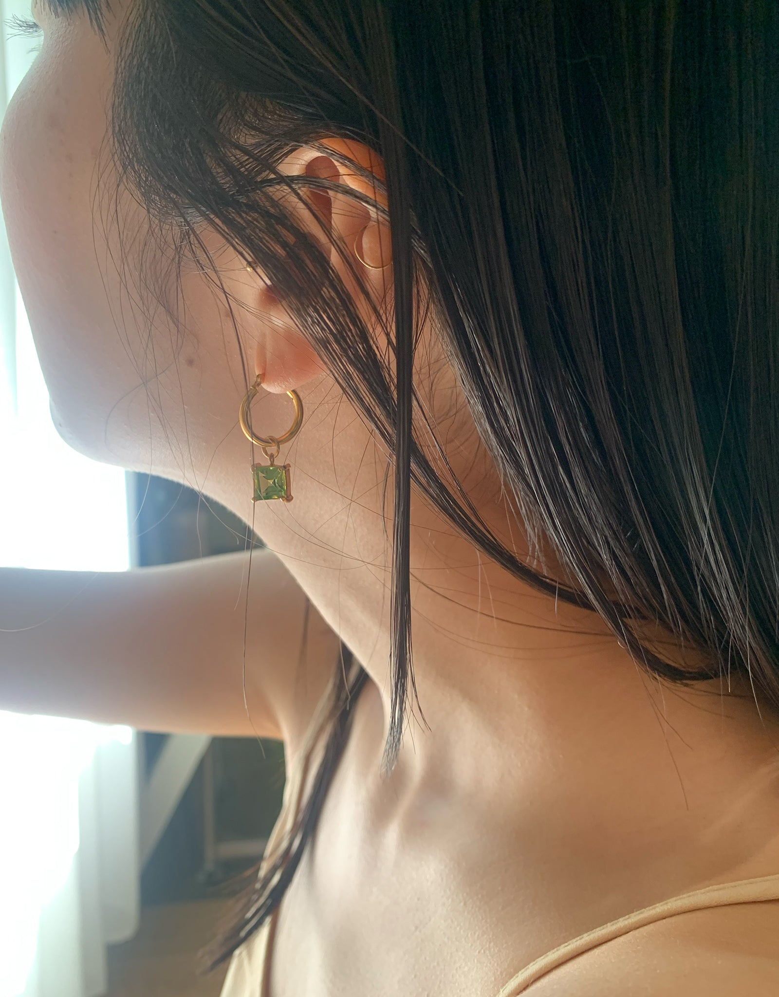 【colored stone】pierce/hoop