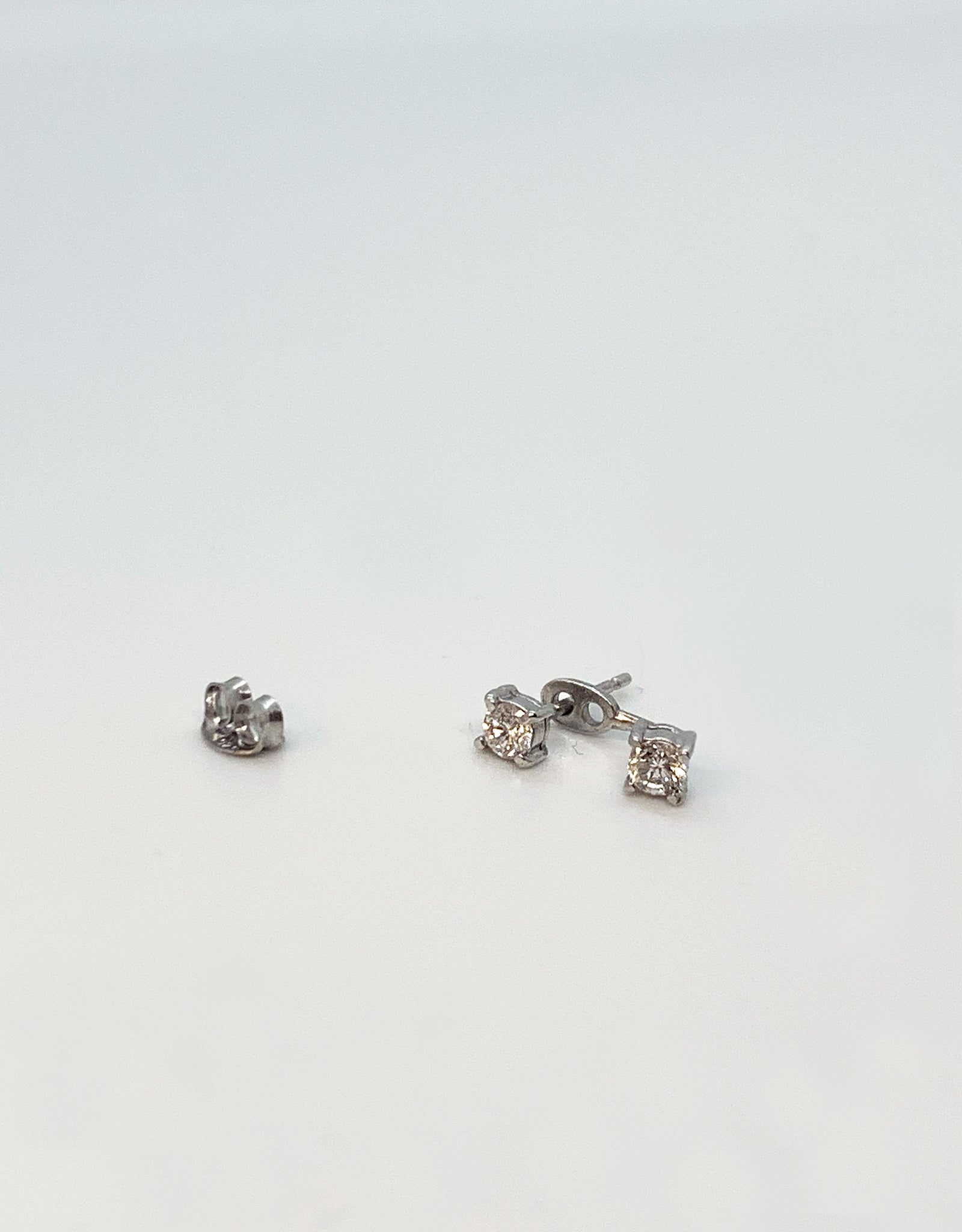 【silver】double diamond pierce