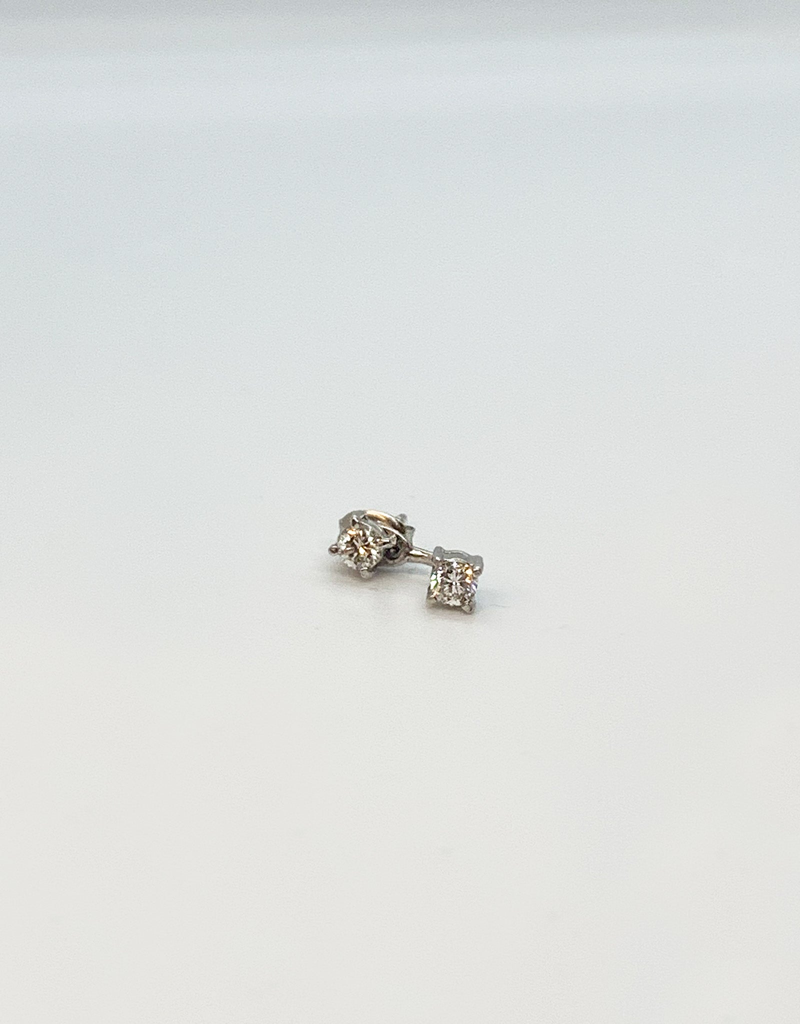 【silver】double diamond pierce