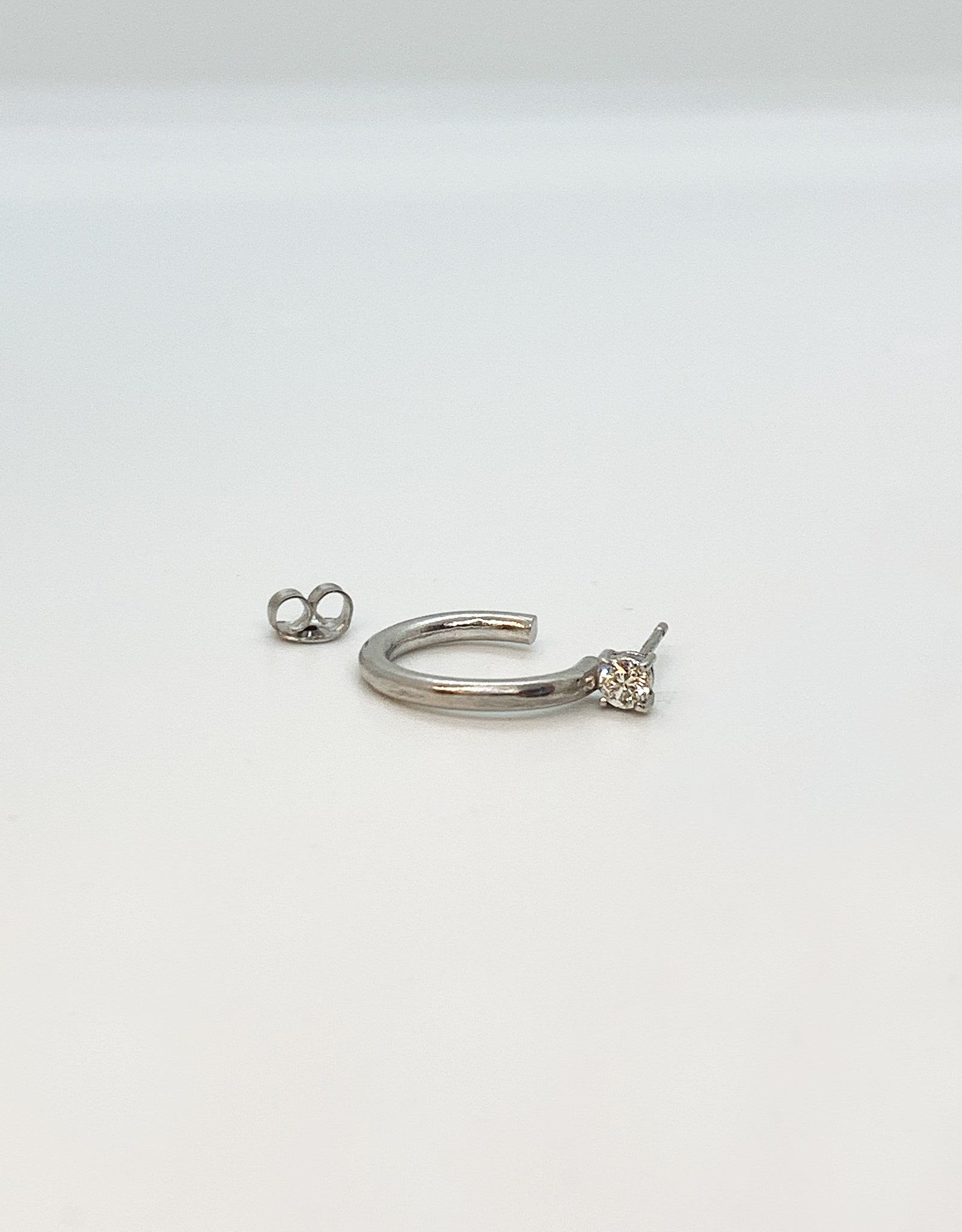 【silver】hoop diamond pierce