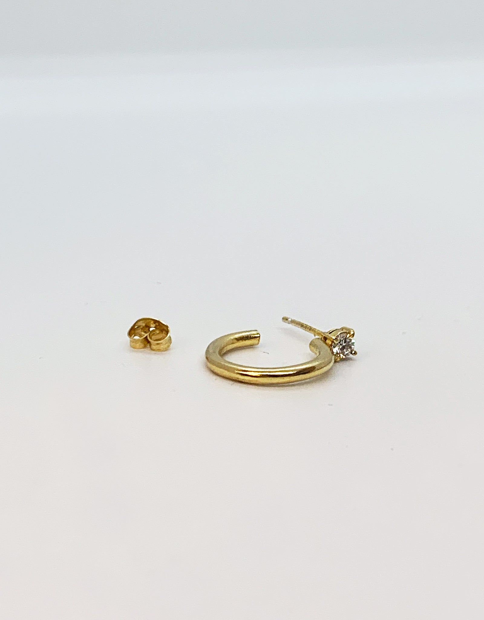 【gold】hoop diamond pierce