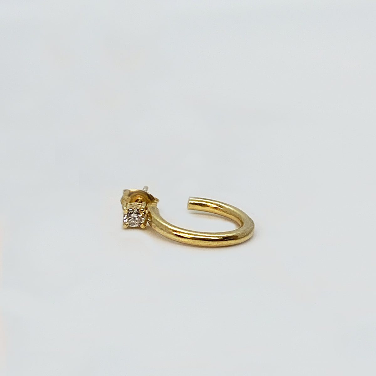 gold】hoop diamond pierce｜PARCA -ロマンティックなvintageムード 
