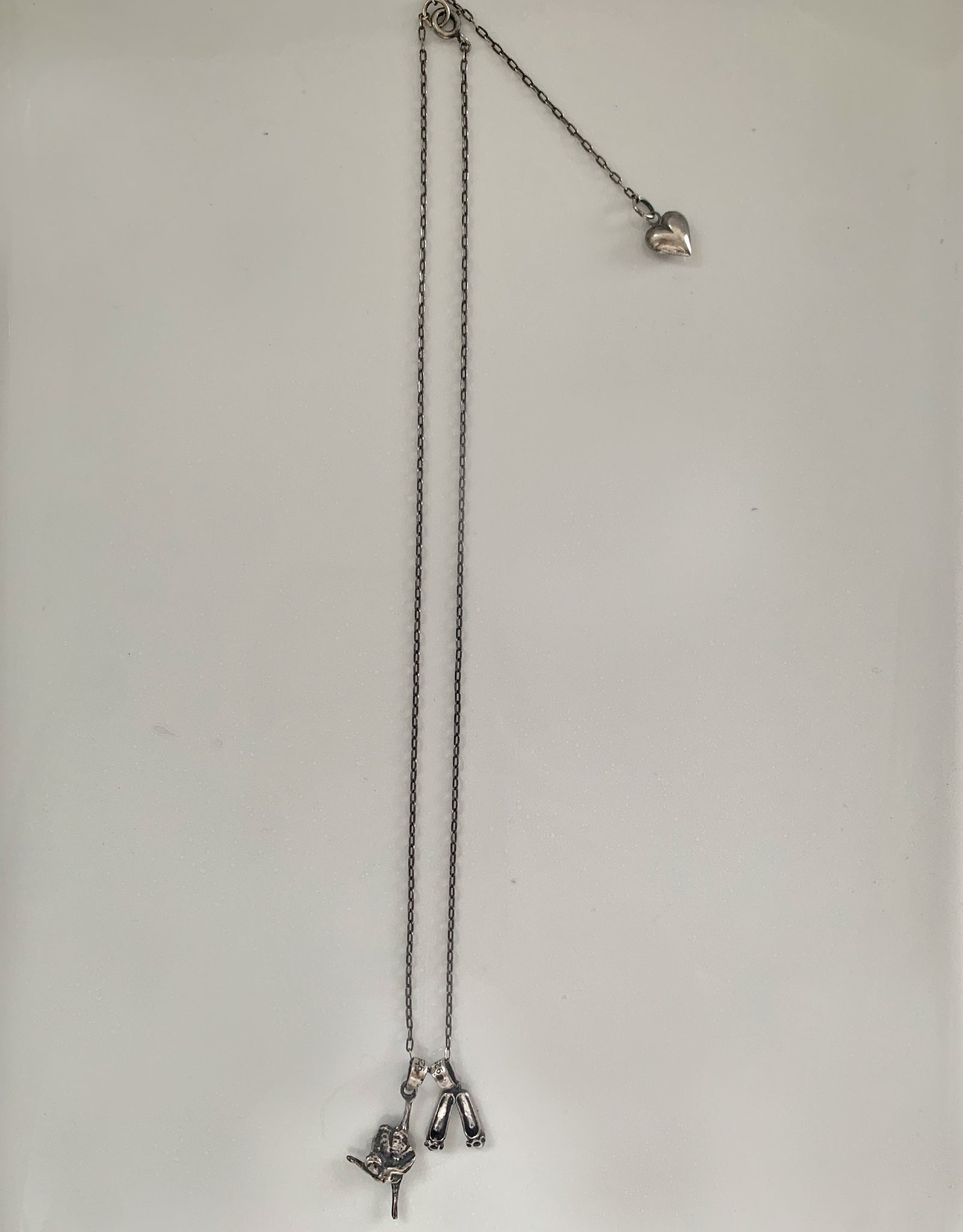 【silver】charm necklace / ballerina