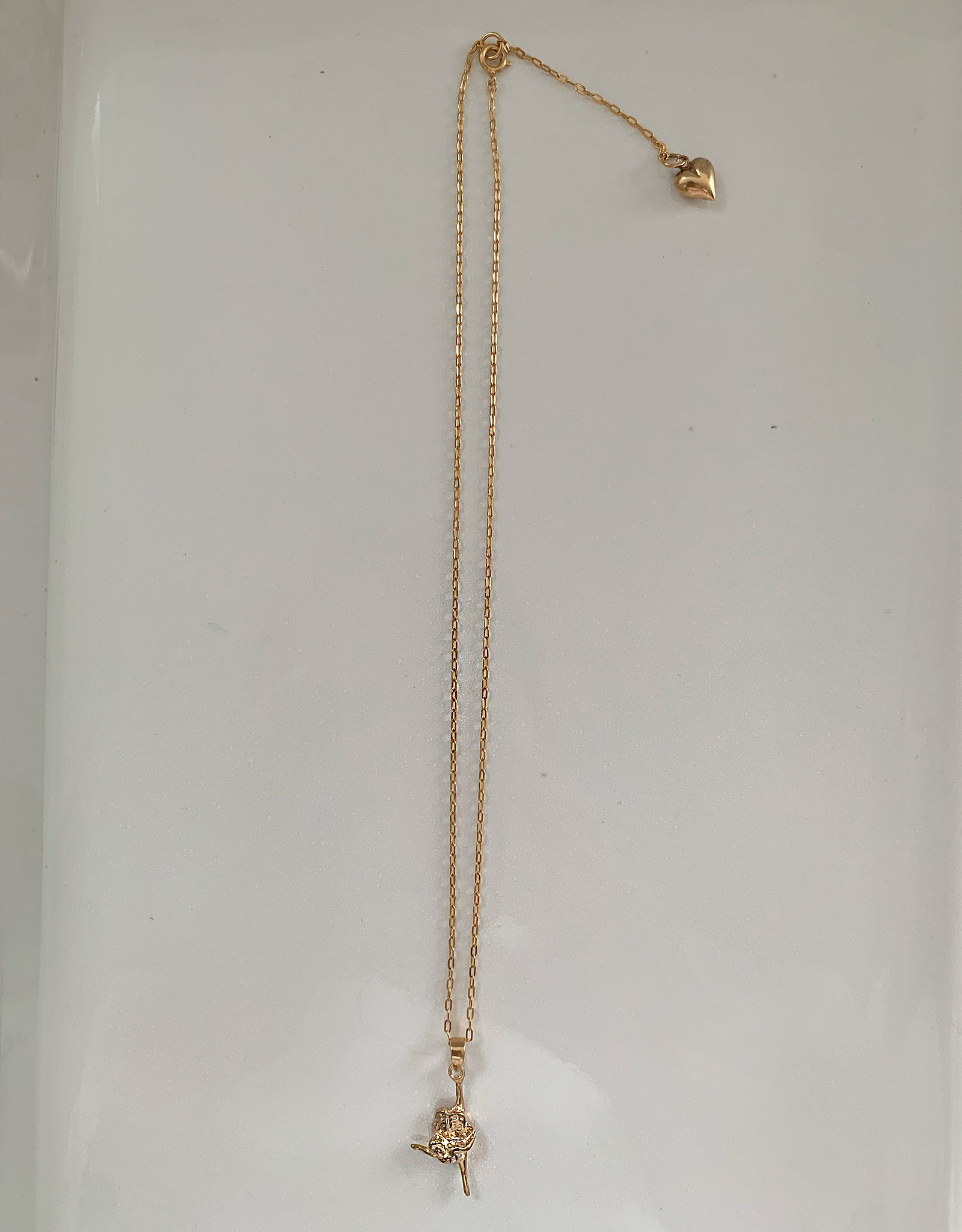 【gold】charm necklace / ballerina