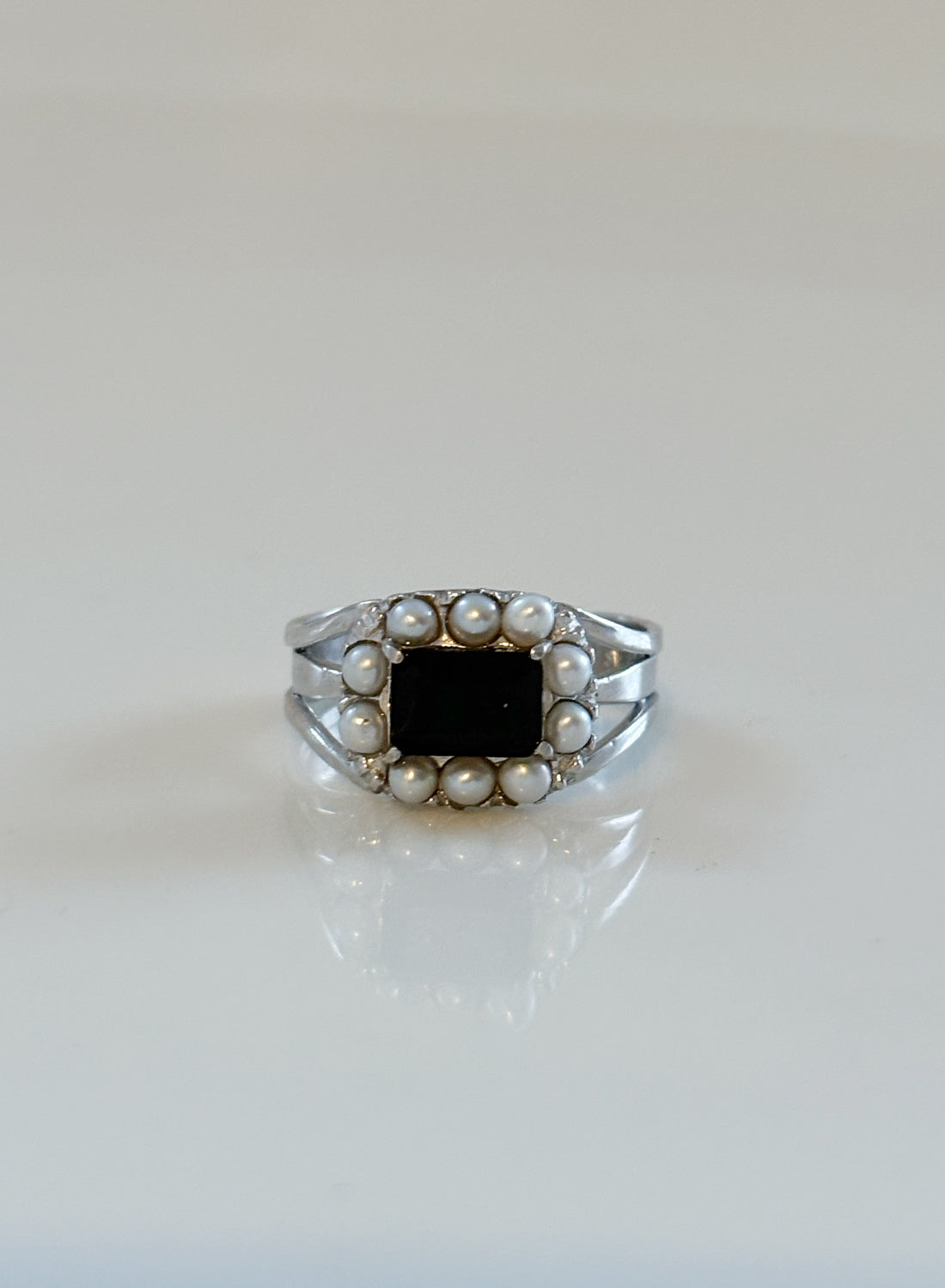 silver】cosmos ring / onyx｜PARCA -ロマンティックなvintageムード