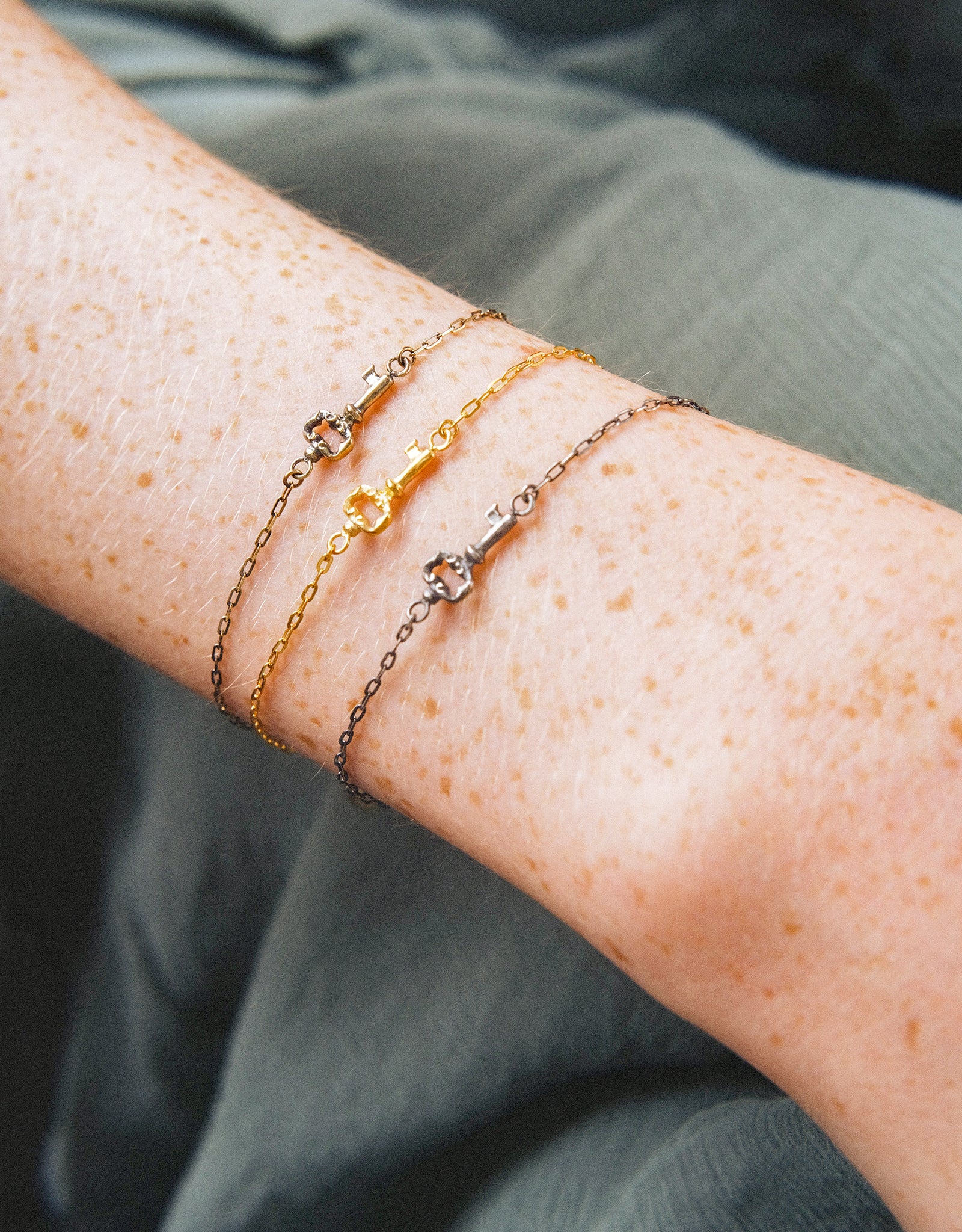 【gold】key to my heart bracelet