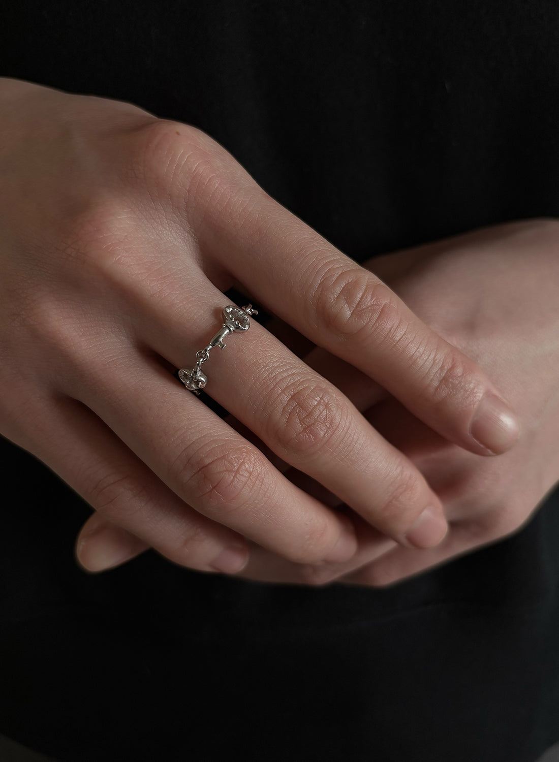 【silver】key to my heart ring