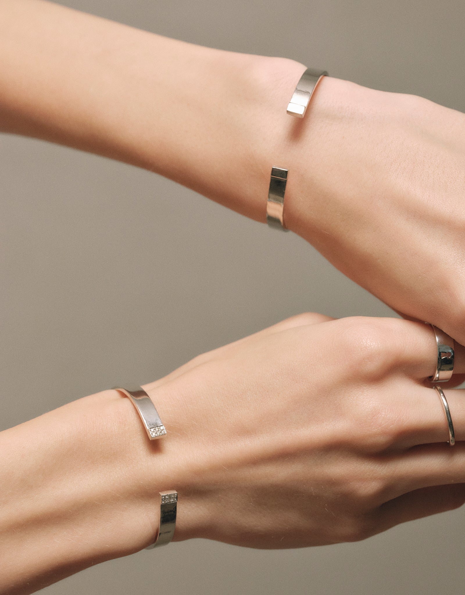 【silver】band bangle