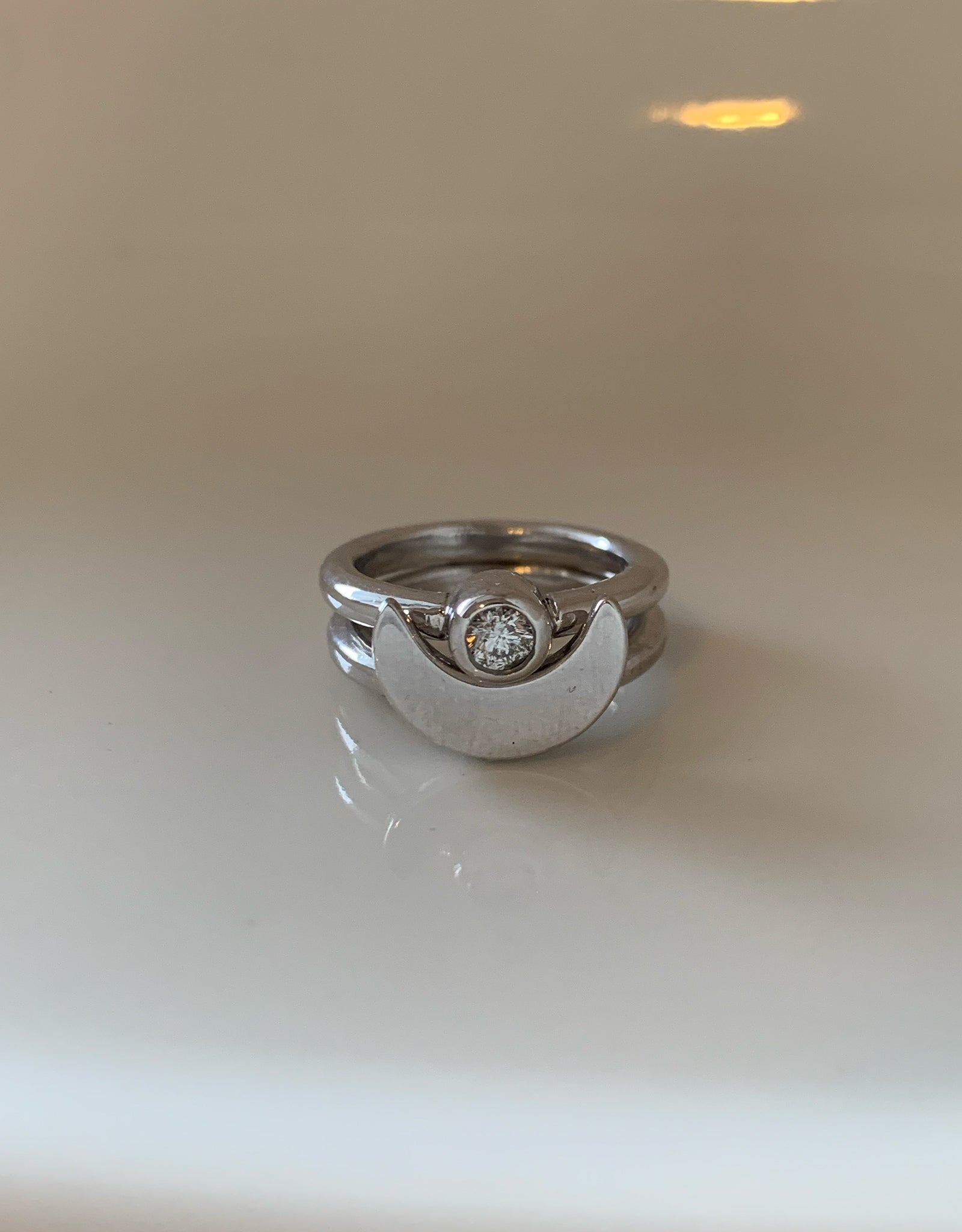 2set【silver】luna ring＆astrea ring (diamond)