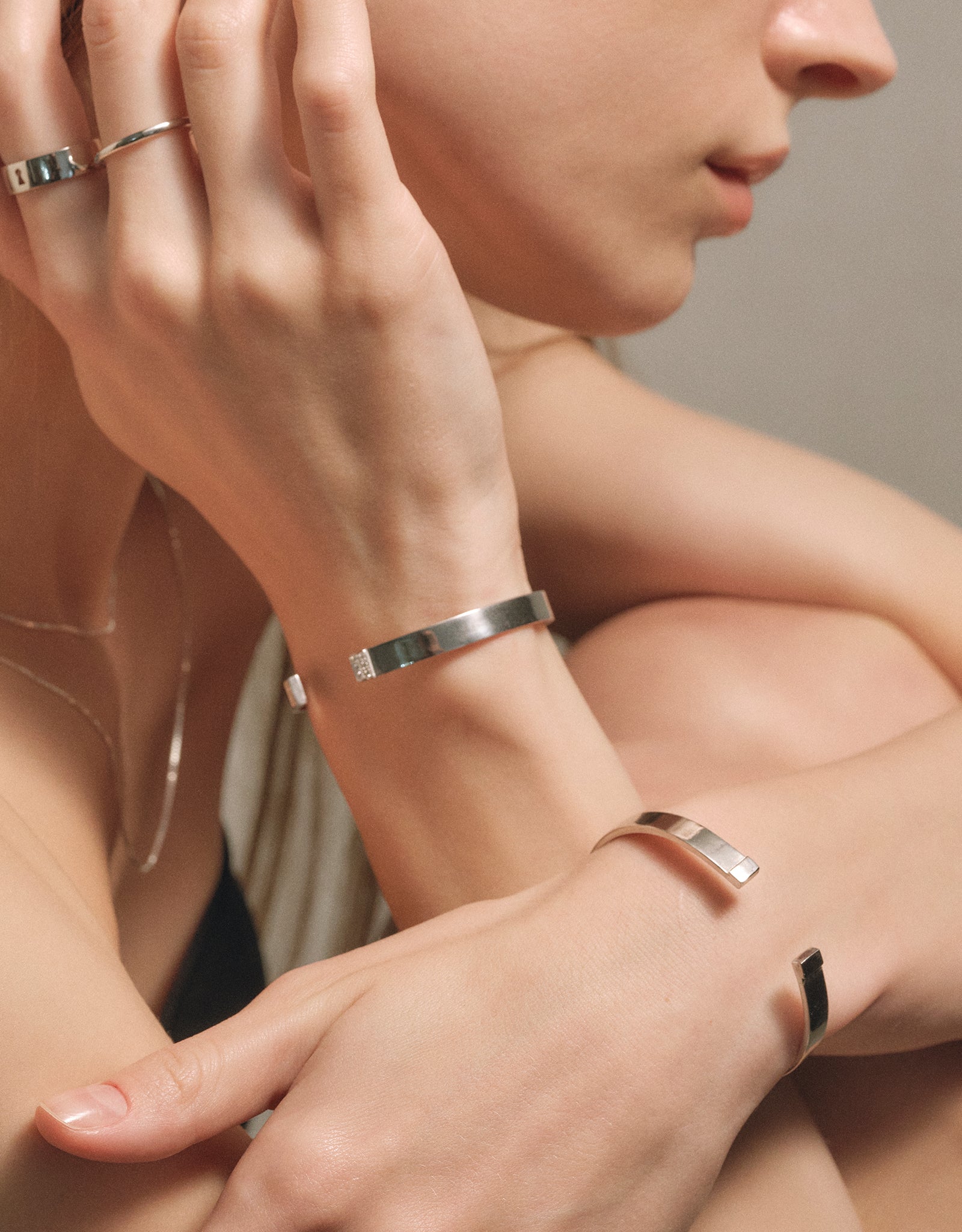 【silver】band bangle(diamond)