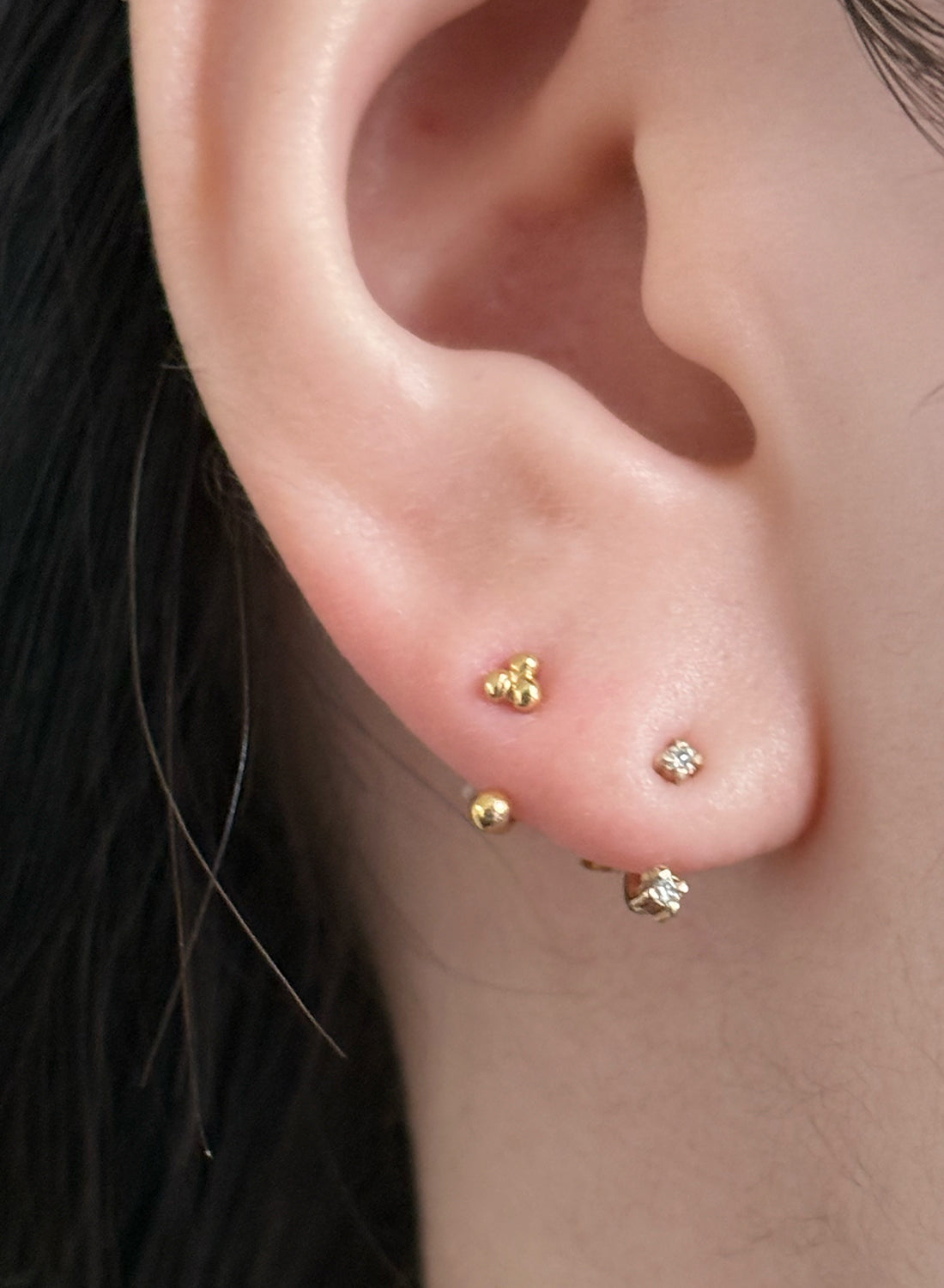 gold】bindi pierce｜PARCA -ロマンティックなvintageムード漂うK18