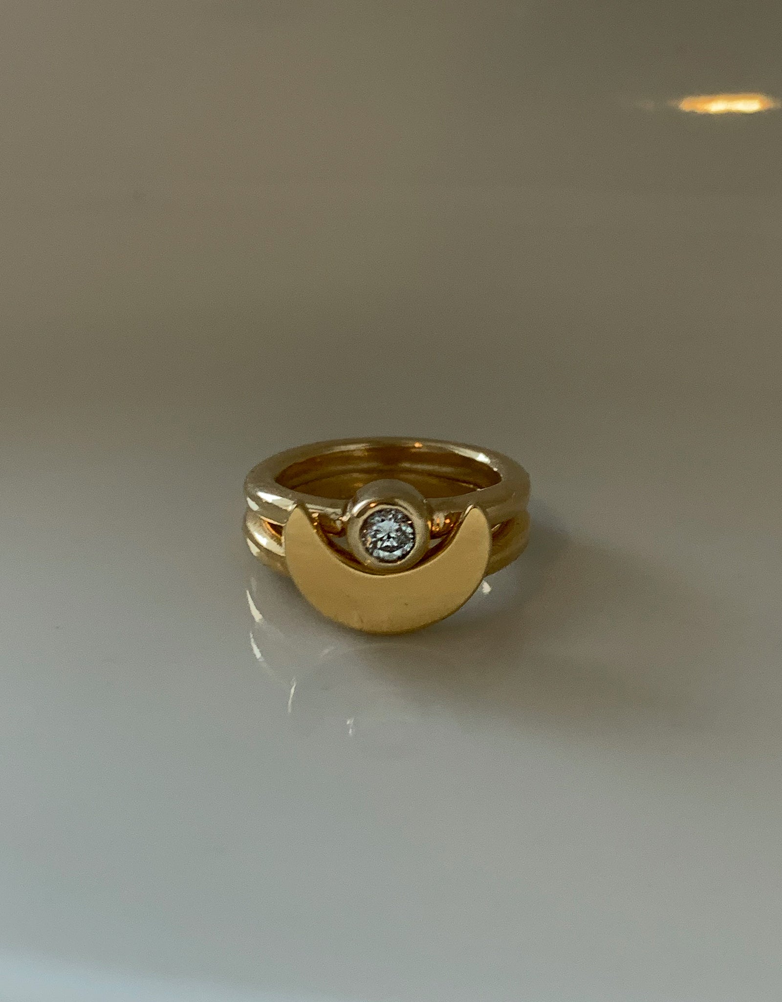 2set【gold】luna ring＆astrea ring (diamond)