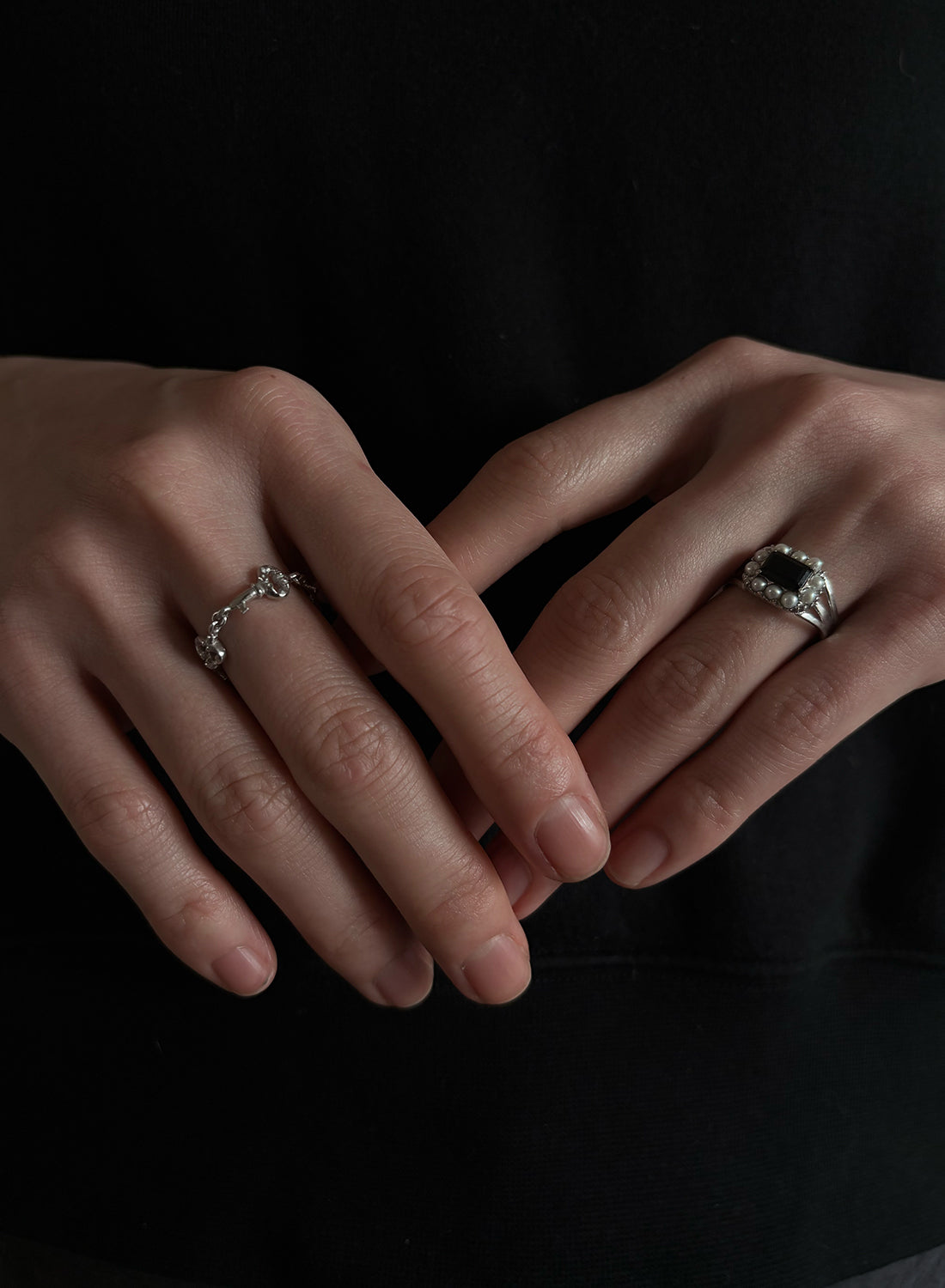 silver】key to my heart ring｜PARCA -ロマンティックなvintageムード