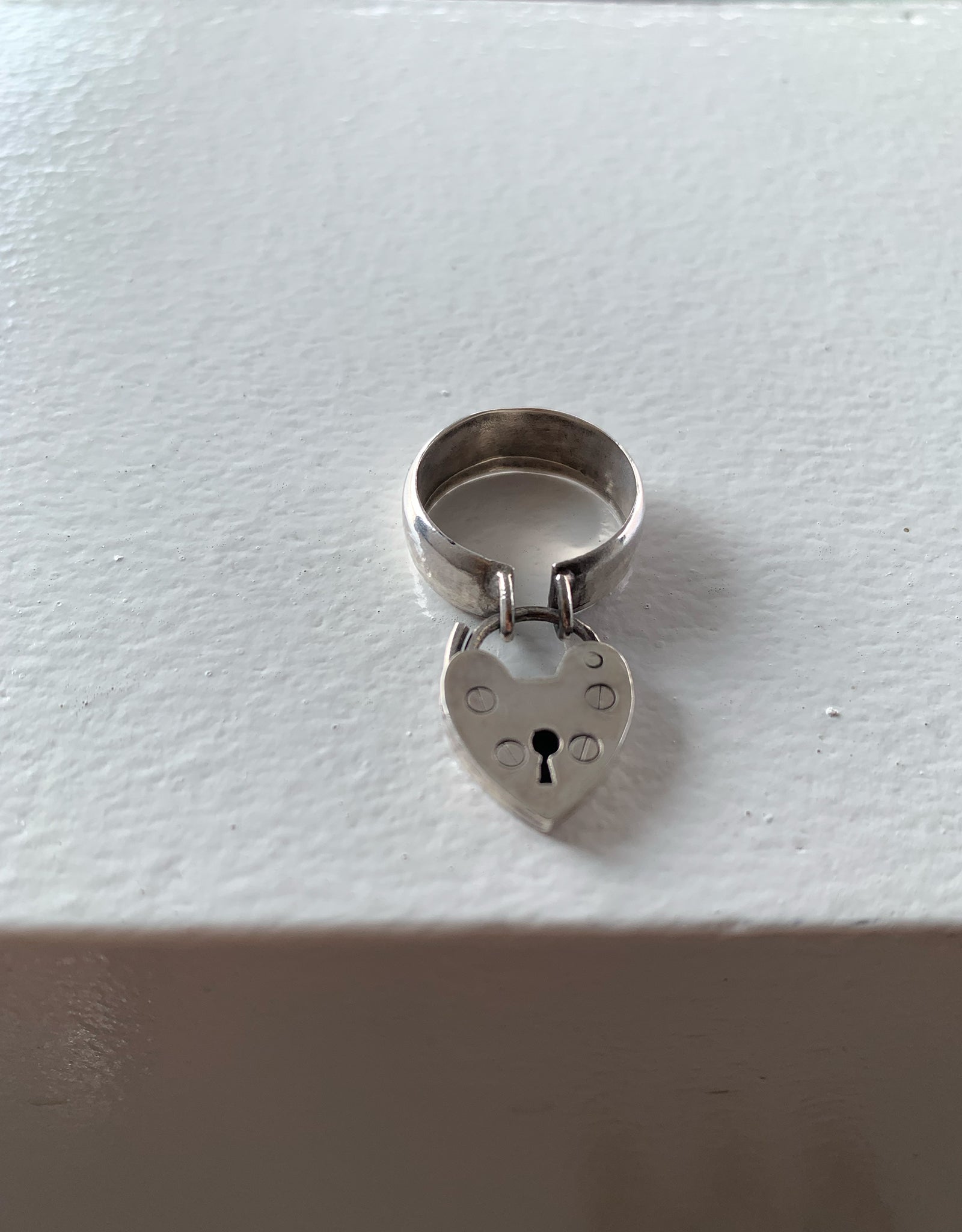 【silver】lock my heart ring